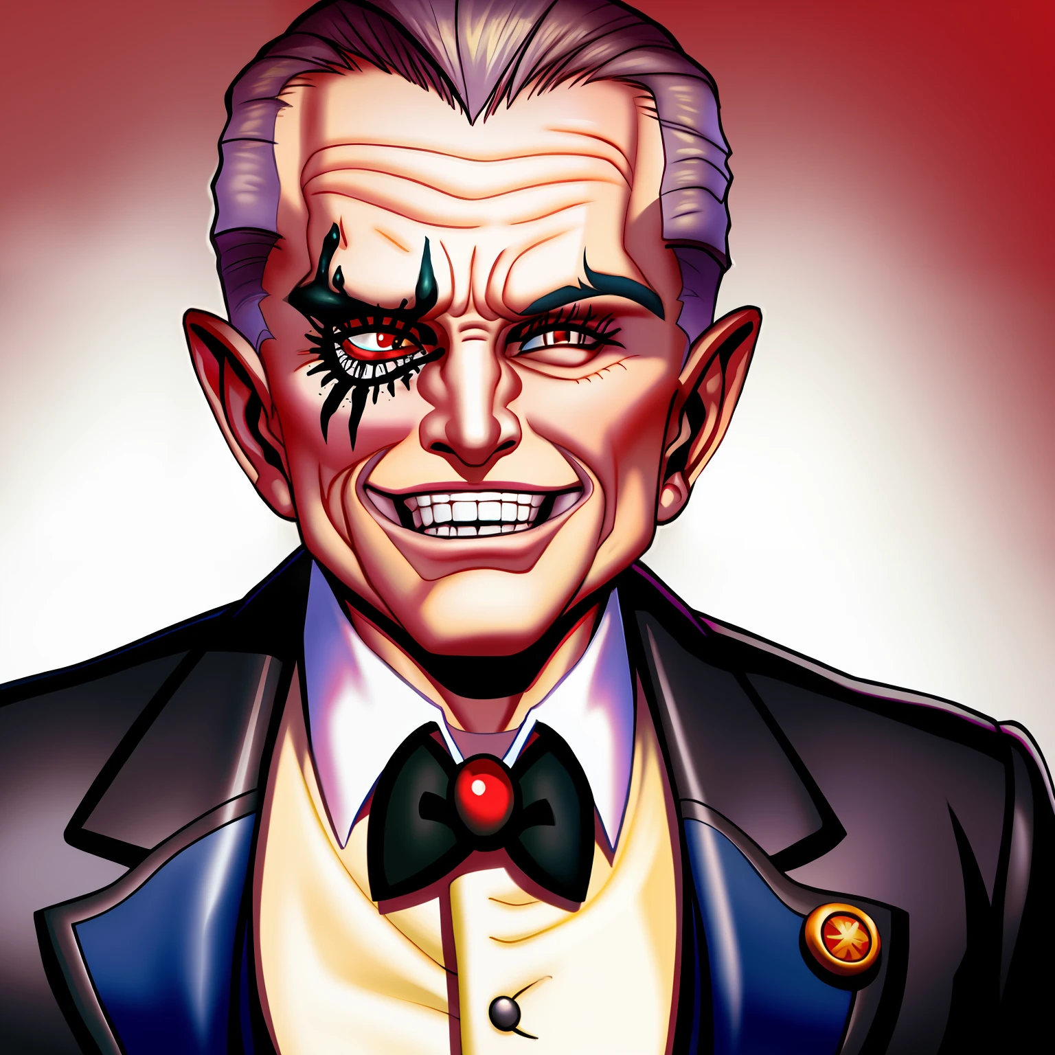 Portrait of Rudy Giuliani as the villain Two-face