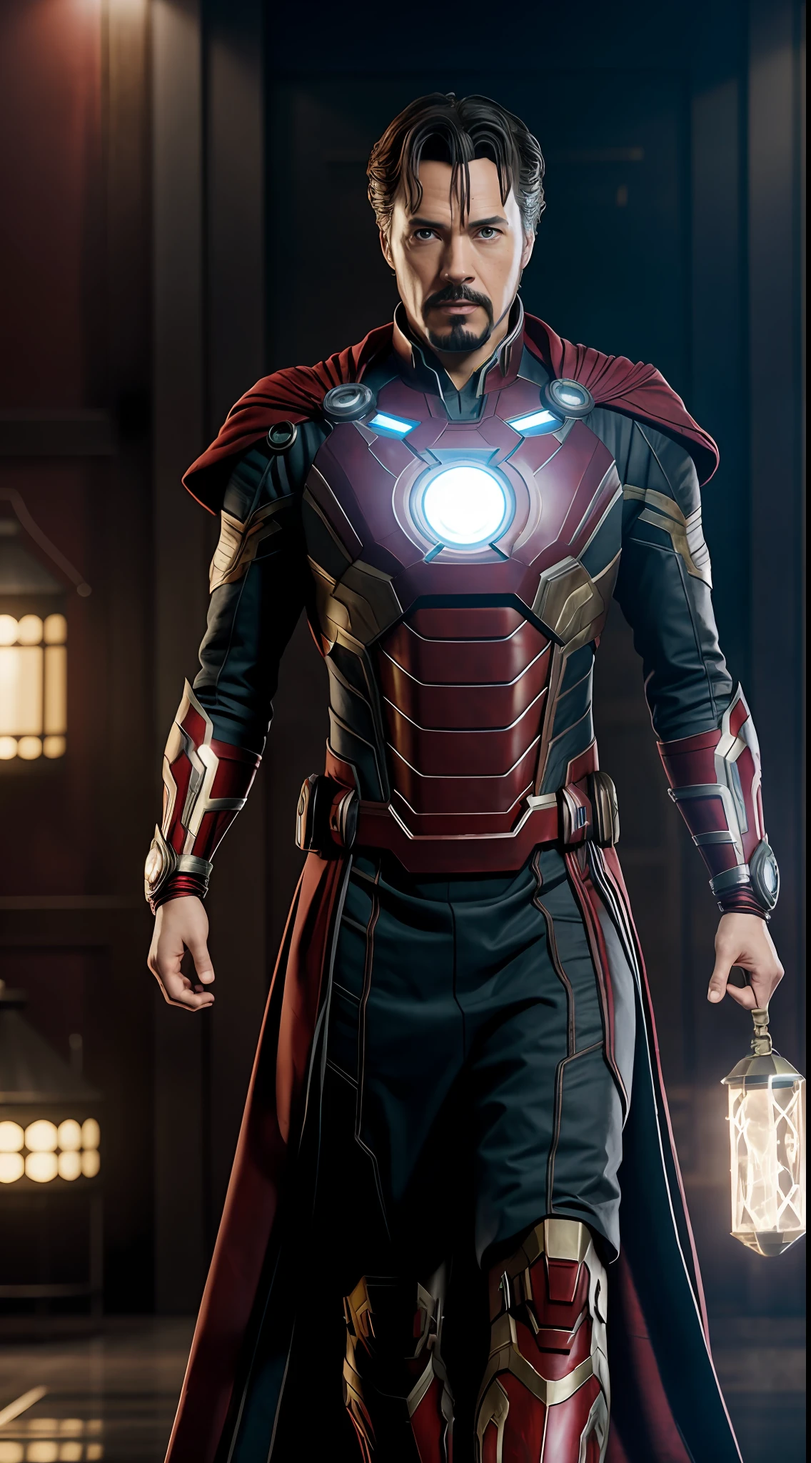 ironman doctor strange, octane render, unreal engine, highly detailed, intricate