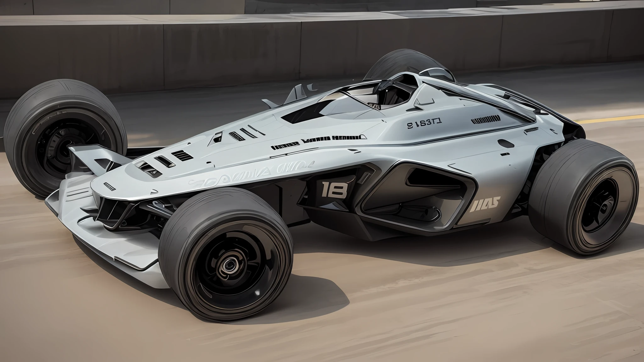 um close up de um carro de corrida dirigindo em uma pista, Suzuki futurista, daniel maidman octane rendering, produto futurista carro tiro, Nova corrida de IA, sharp render, 2 0 2 1 formula 1 audi car, prototype car, formula one car, trending on vehicle design, carro conceito futurista, carro de corrida, futuristic vehicle, carro futurista, extreme render, conceito de carro futurista