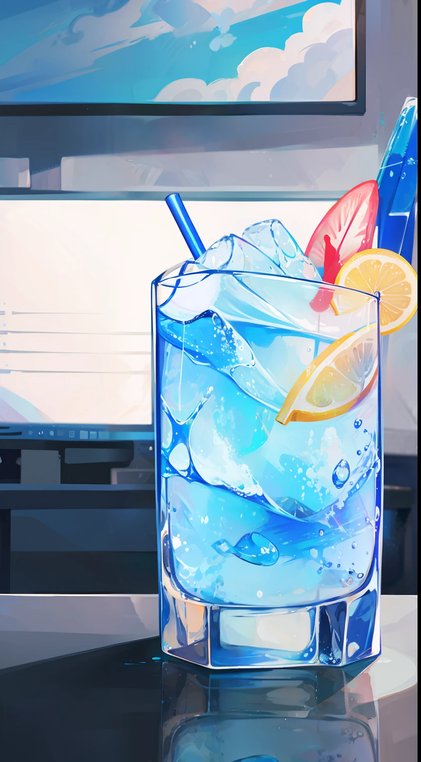 Blue Hawaii Soda、masterpiece、top-quality、