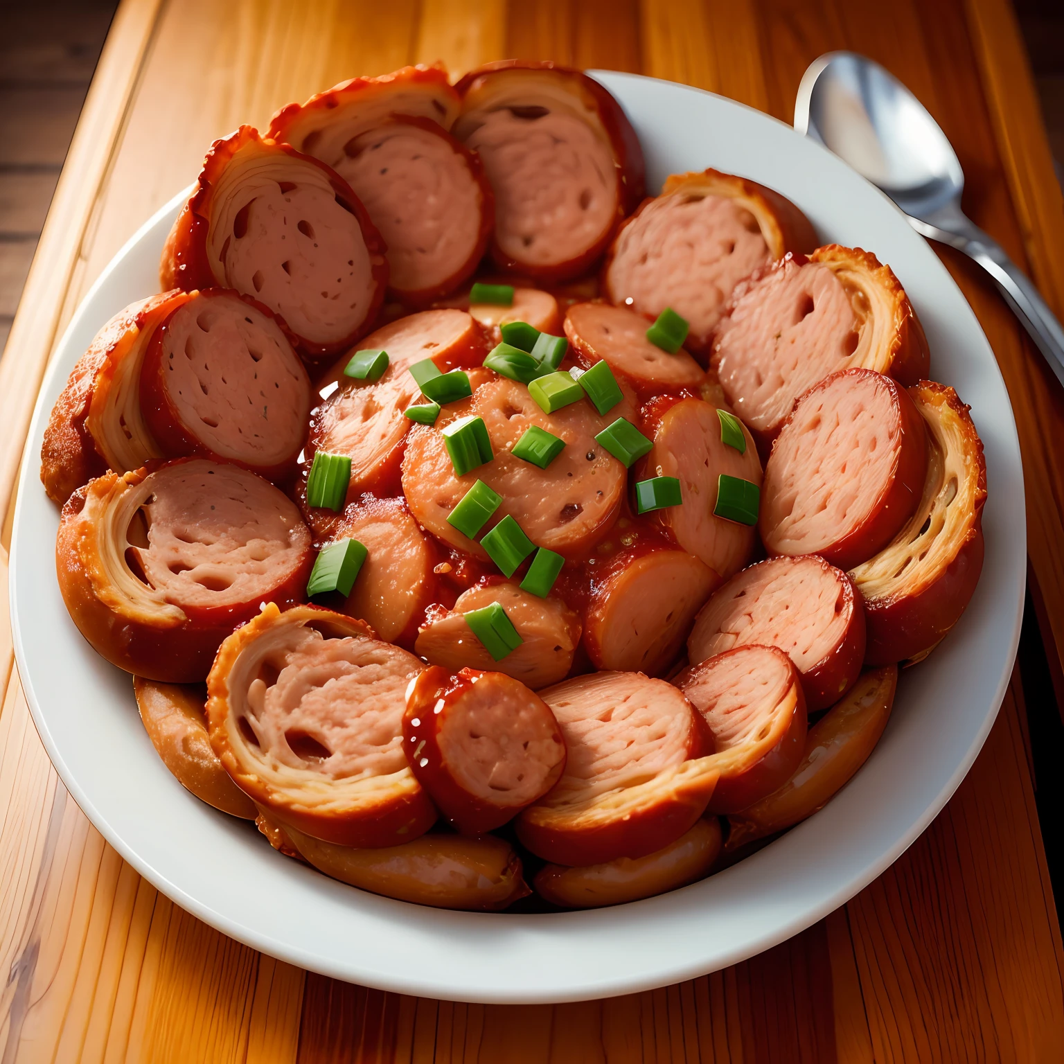 Onion pepperoni sausage, receita. imagem ultra realista1 --auto
