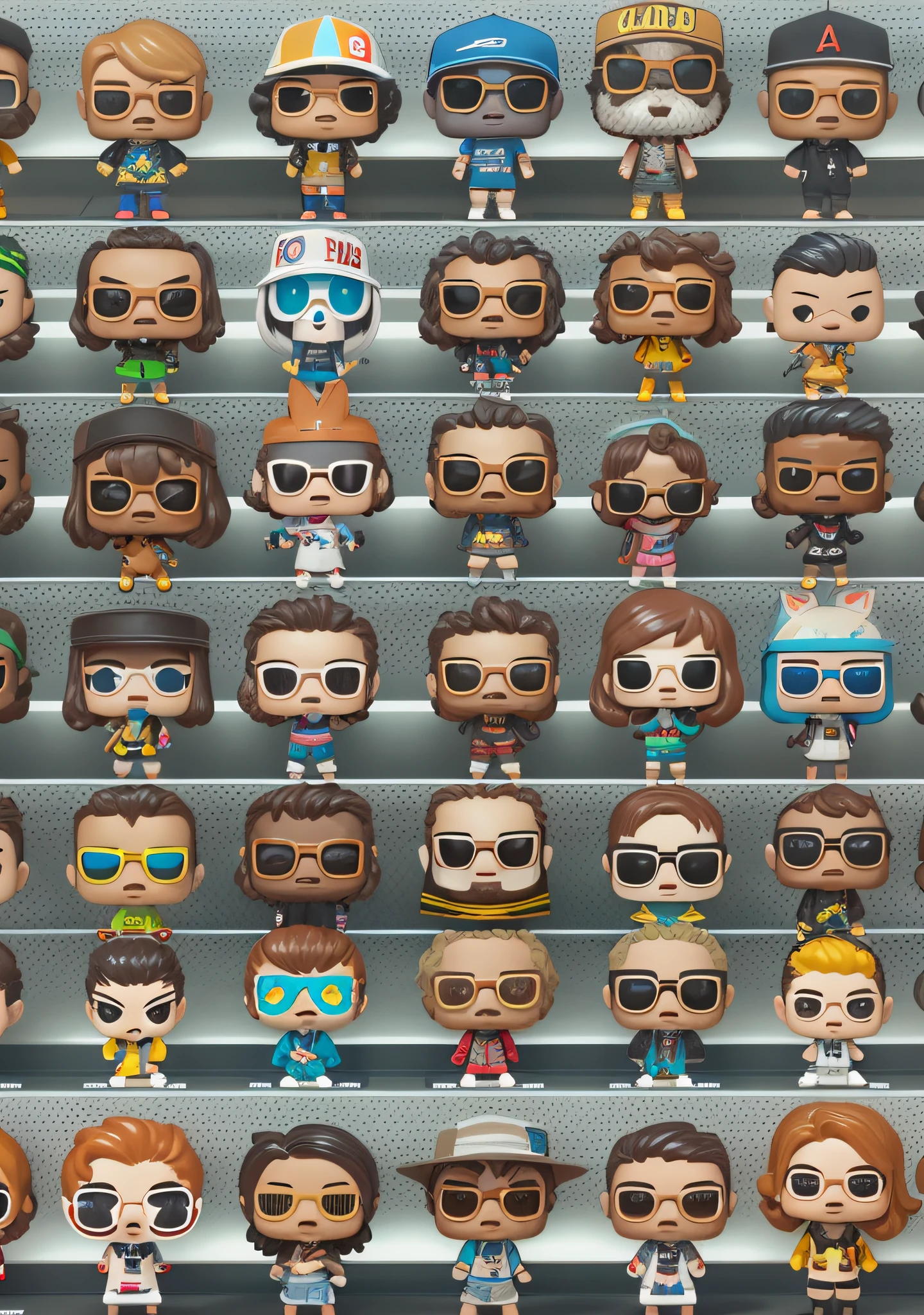 boneco funko artistas famosos mundial, 3d, alta resolução, 8k