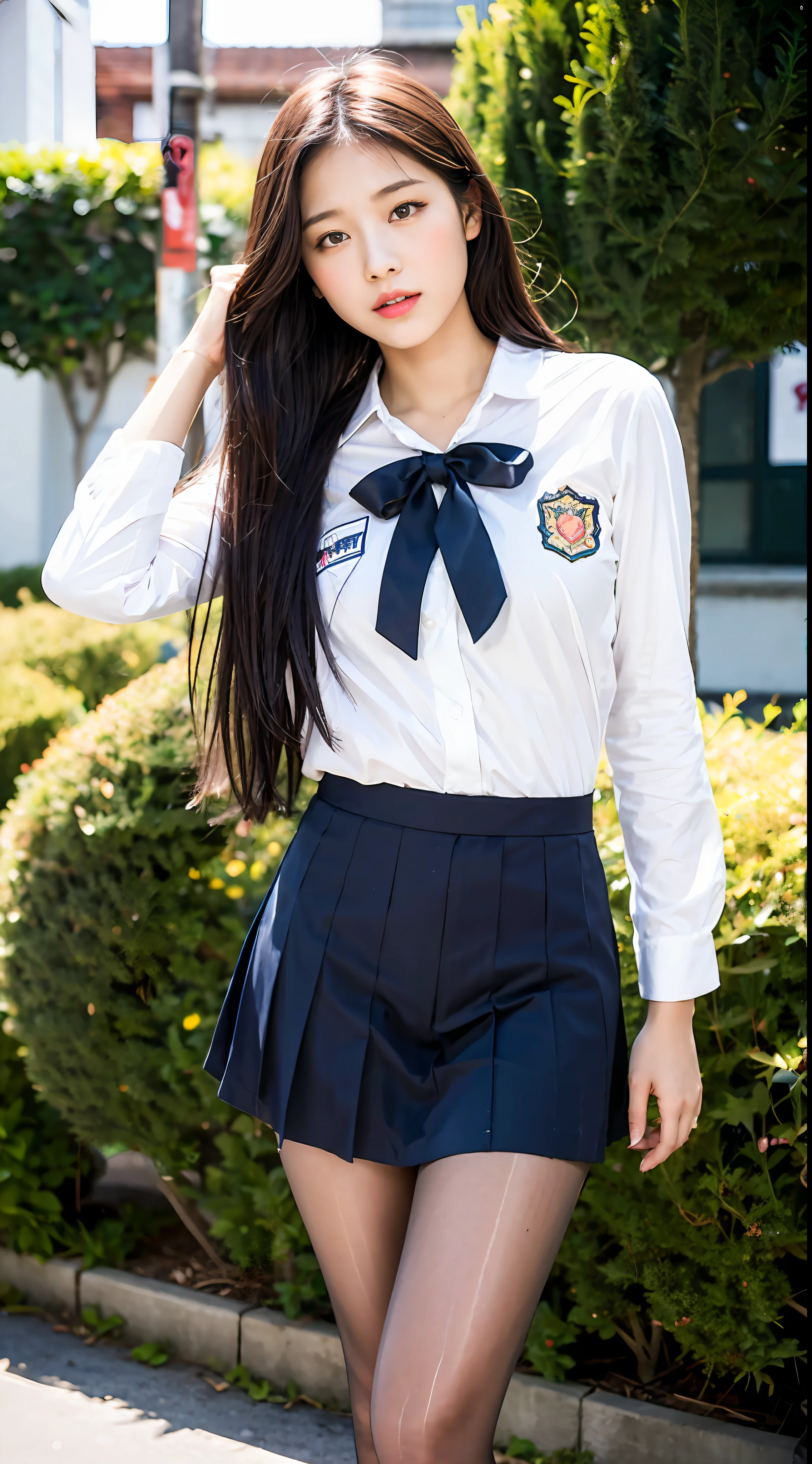 ulzzang-6500-v1.1， （RAW photogr：1.2）， （realisticlying：1.4）， Beautiful Meticulous Girl， Very detailed eyes and face， Beautiful breakdown， absurderes， Incredibly Ridiculous res， hugefilesize， ultra - detailed， k hd， The is very detailed， best qualtiy， tmasterpiece， Kemomimi， （（Japan Girls' High School Junior High School Uniform））， illustration， The is very detailed， CG， unified， 8k wallpaper， That's great， finely detailled， tmasterpiece， Best quality at best， Highly detailed CG uniform 8k wallpaper， light in face， 电影灯光， 16 year old girl， （does not wear panties））， （（dynamicposes）））， （camel-toe）， （halfway）， （lacepantyhose）， 18 Prohibition， eros
