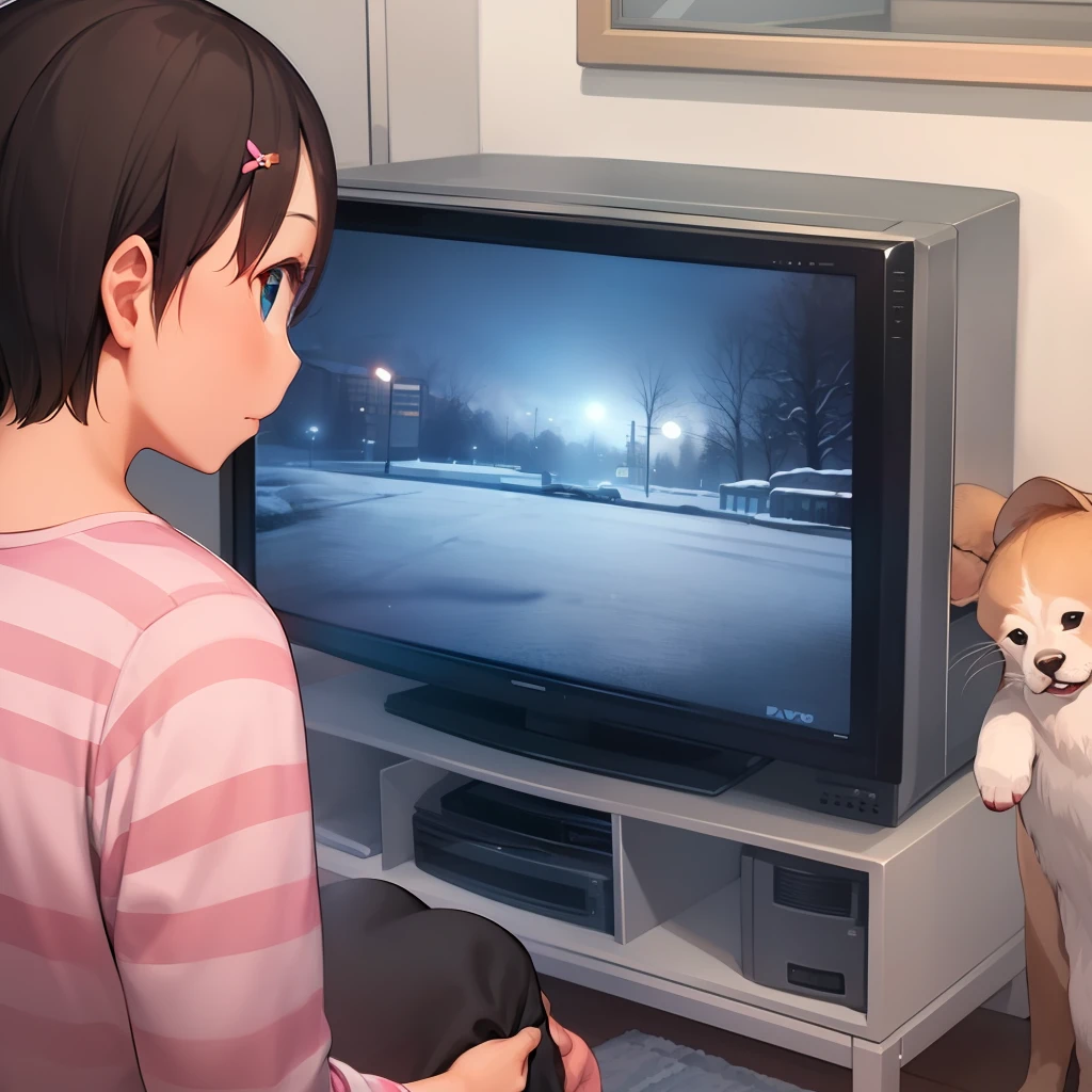 People watching television