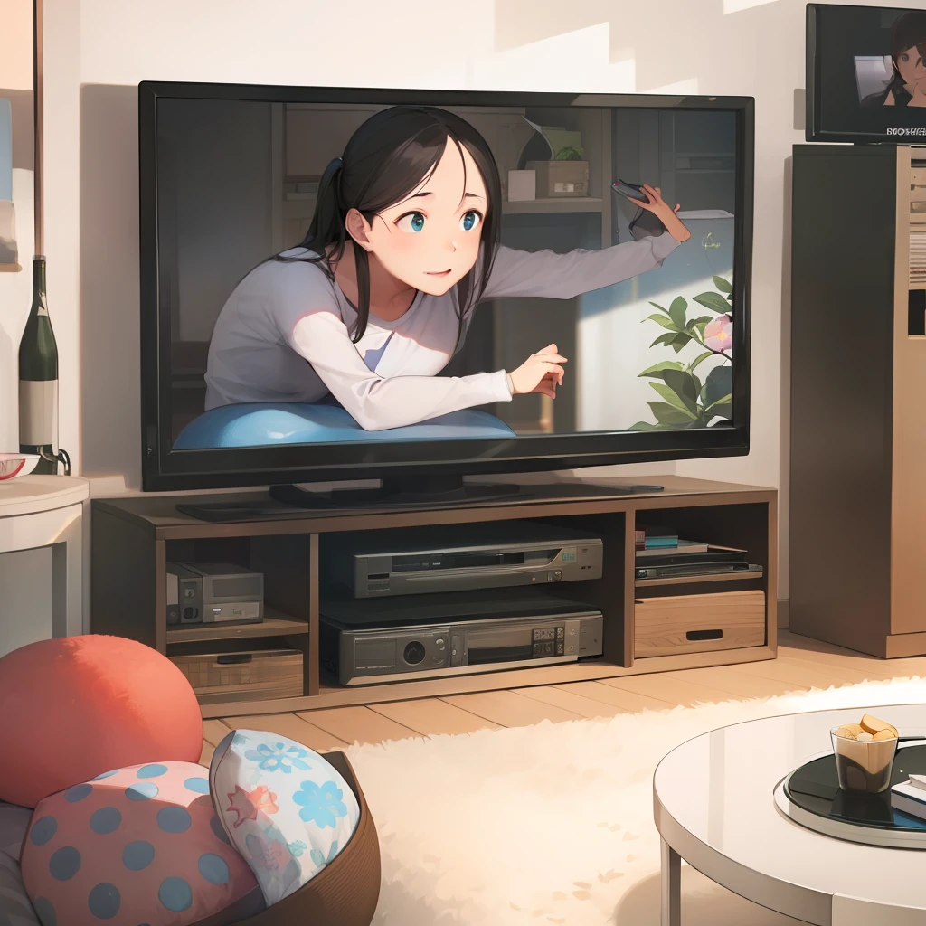 People watching television