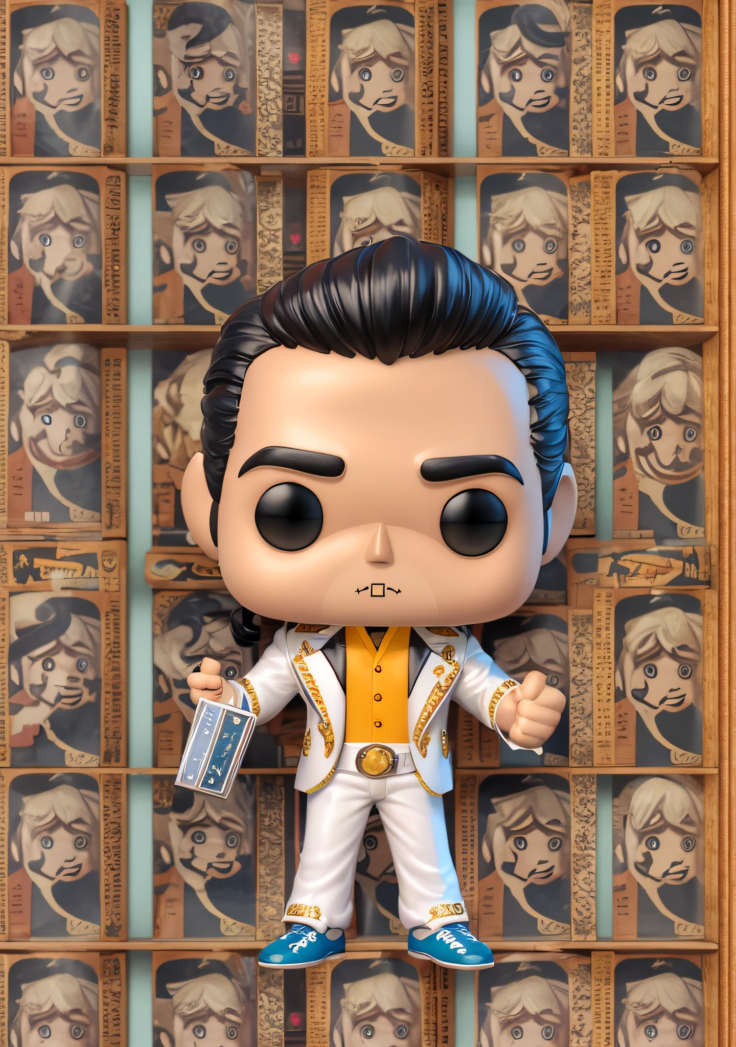 boneco funko elvis presley, 3d, alta resolução, 8k