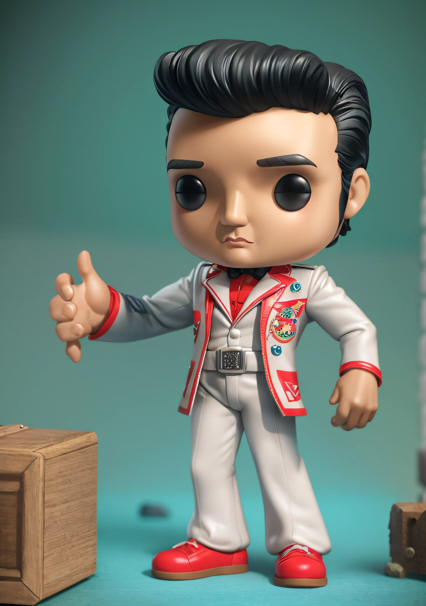 boneco funko elvis presley, 3d, alta resolução, 8k