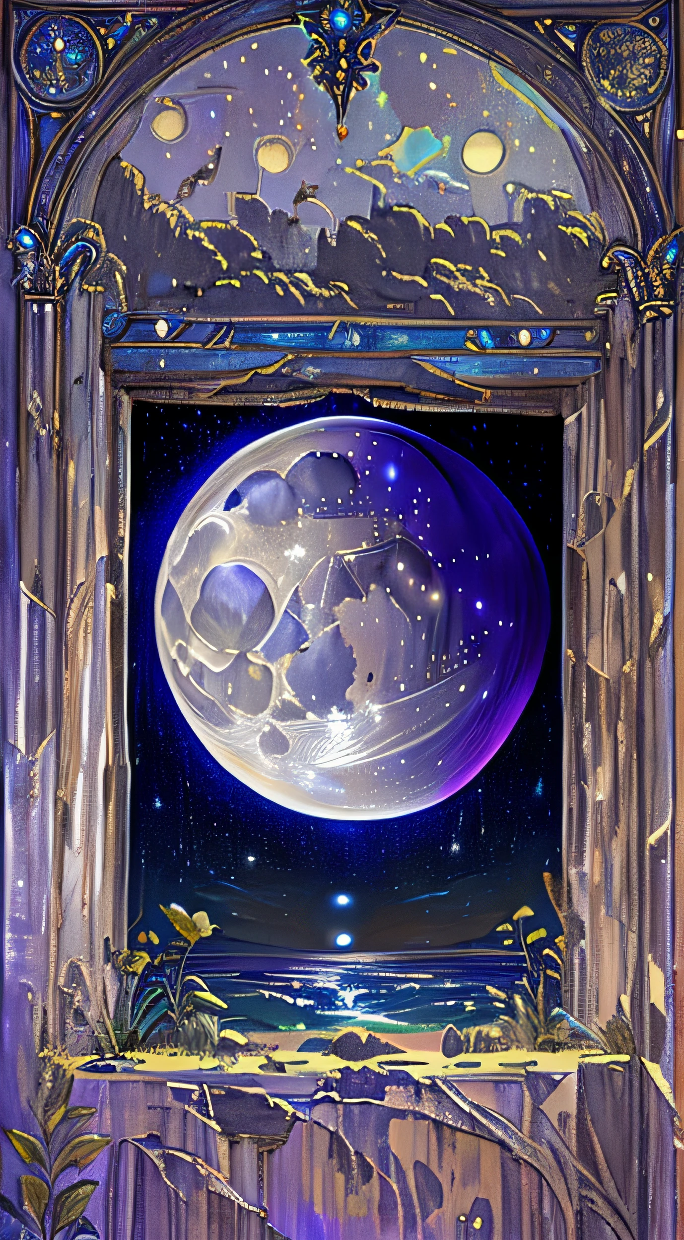 an amazing silver moonlight