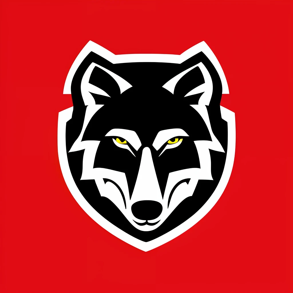 The bezel is a shield-shaped minimalist logo,Elements of the wolf,lineworks --auto