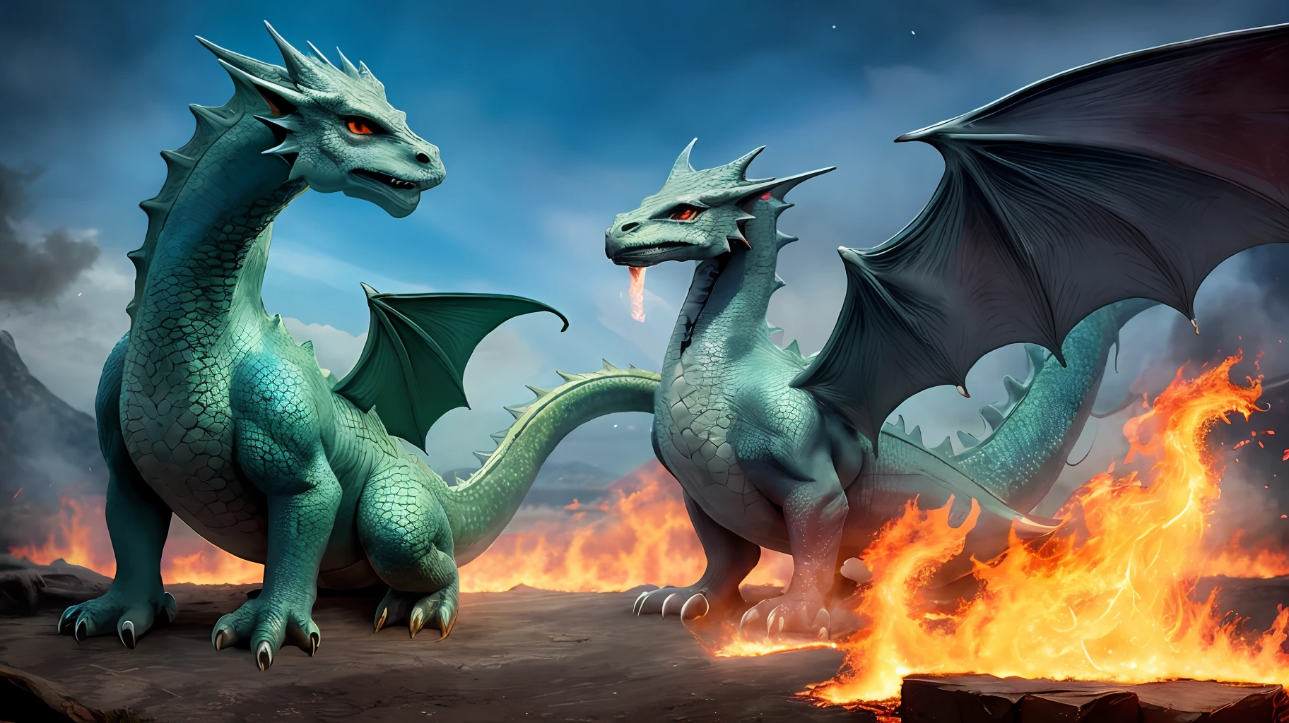 8K,Fire-breathing dragon、myth、The Monster