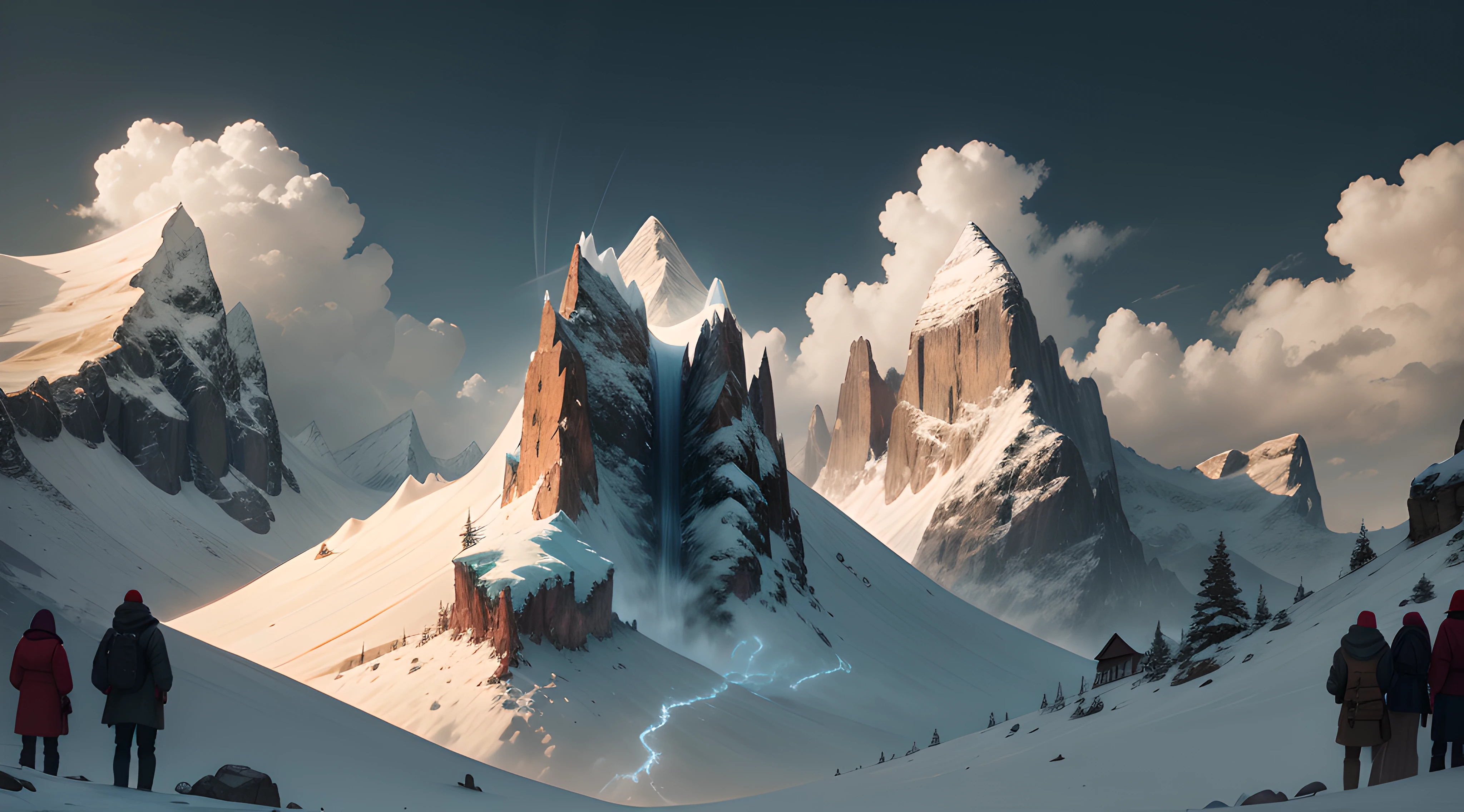 To make a God awaken from his eternal sleep and rise like a mountain in front of a group of people watching --auto