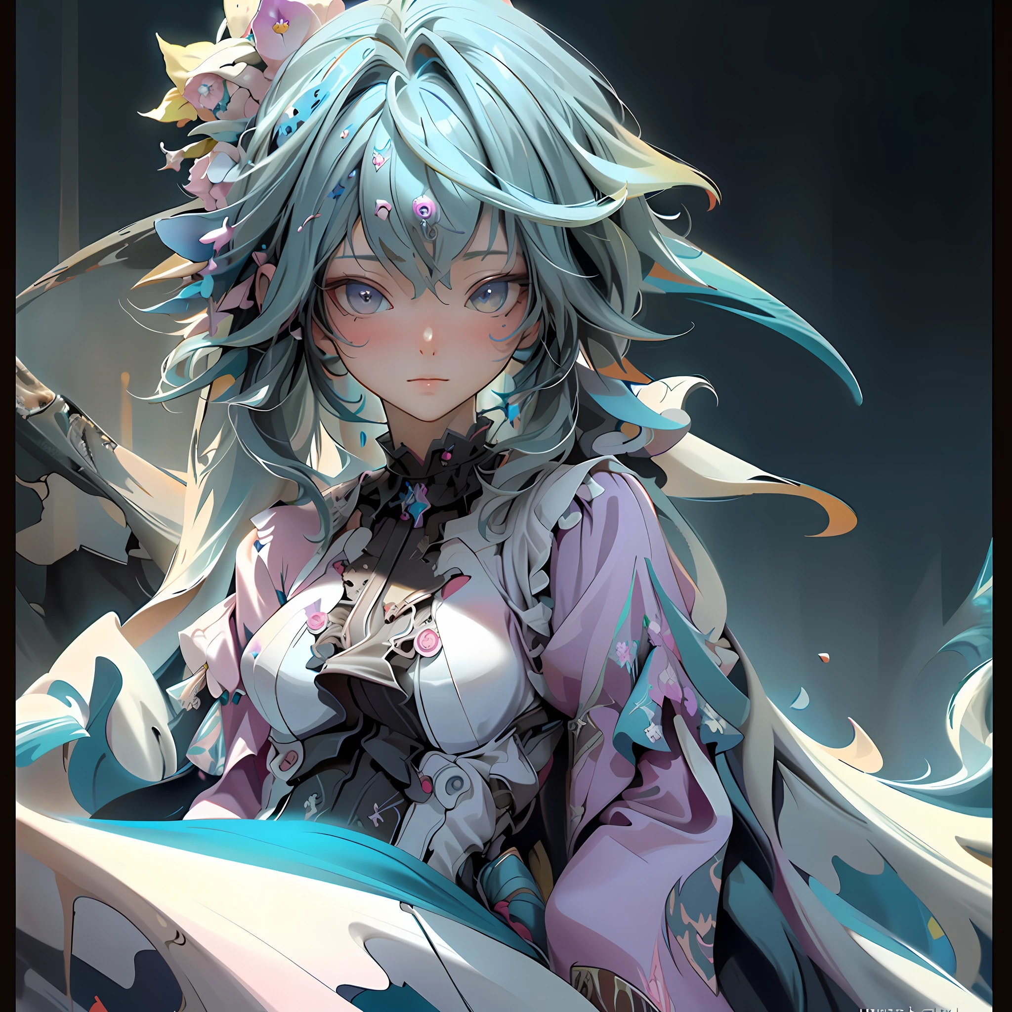 (masterpiece, top quality, best quality, official art, beautiful and aesthetic:1.2), (1girl), extreme detailed,(fractal art:1.3),colorful,highest detailed