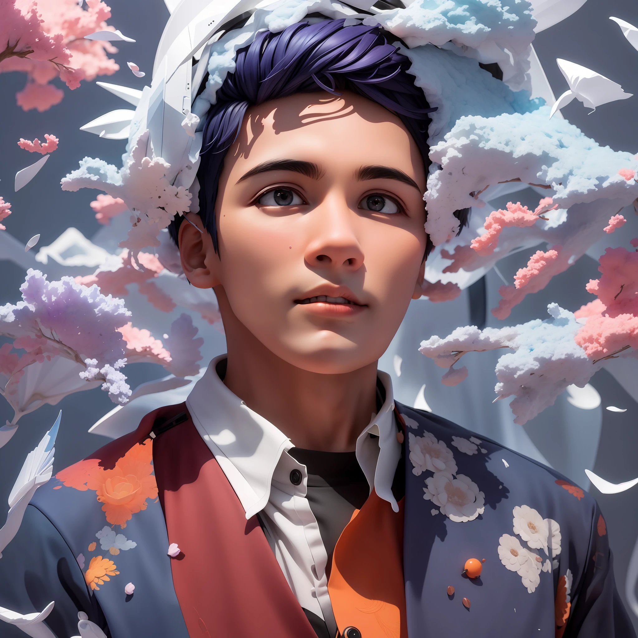 (Jeizuo: 1.5), (Bestquality: 1.5), high resolusion, highly-detailed, 3DMM,one boy,with short hair, solo,lecturer,leadership,serious,The performance of future technology,data, Low Contrast,vivid lighting,The depth of the atmosphere,masterful technique,Harmonious composition,Creative improvements,Striking juxtaposition,evocative hues,captivating coloration,dramatic lights