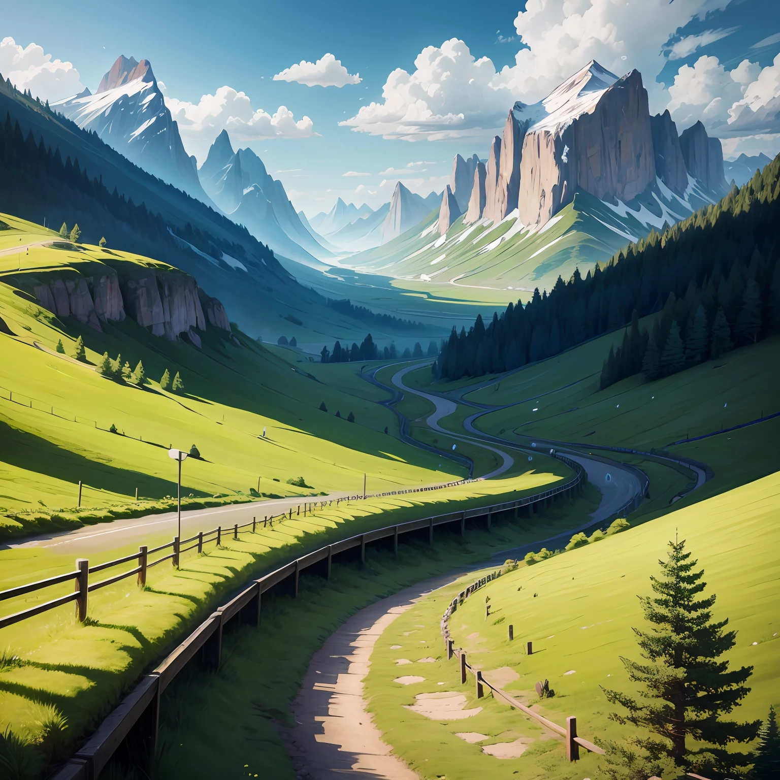A background with a Pokémon-based landscape theme --auto