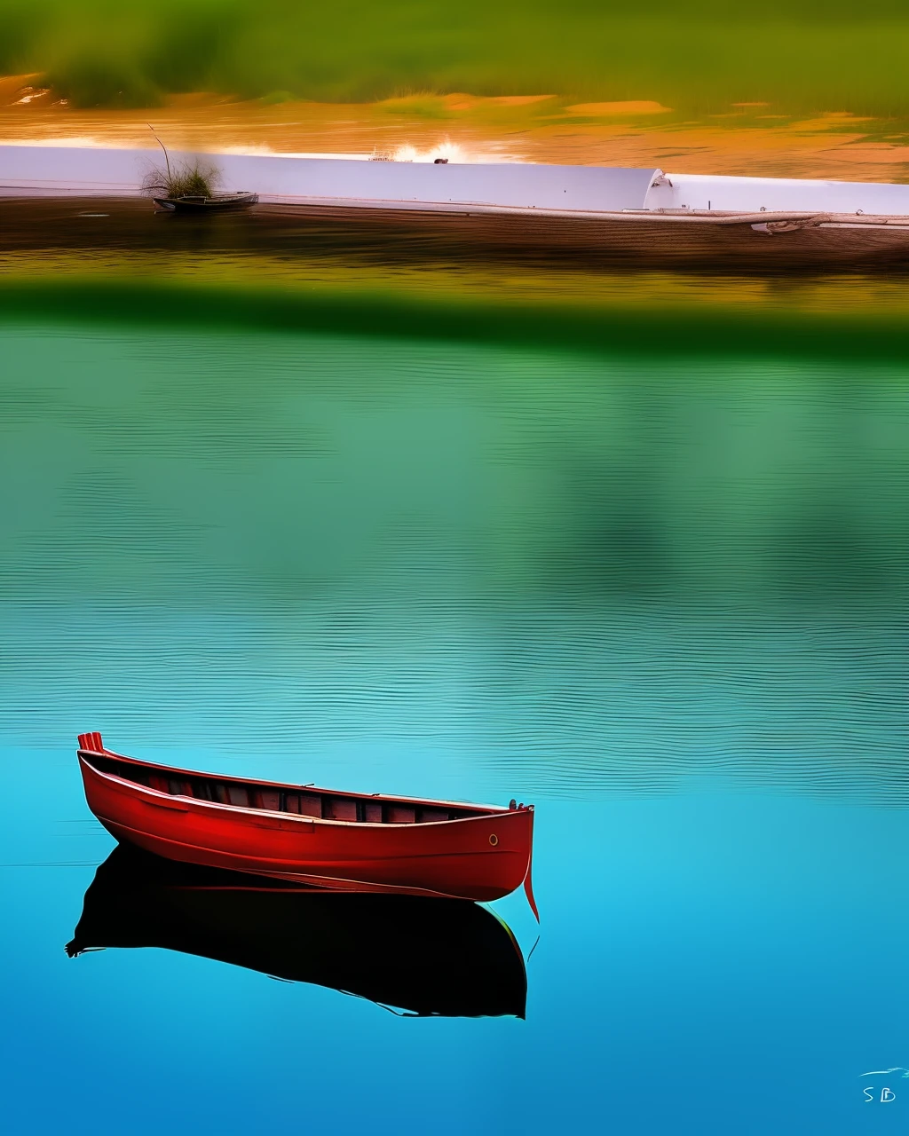 solitary boat