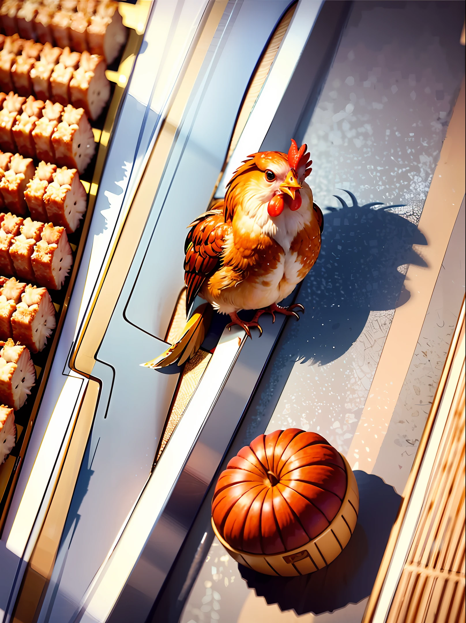 Dundun chicken food vector