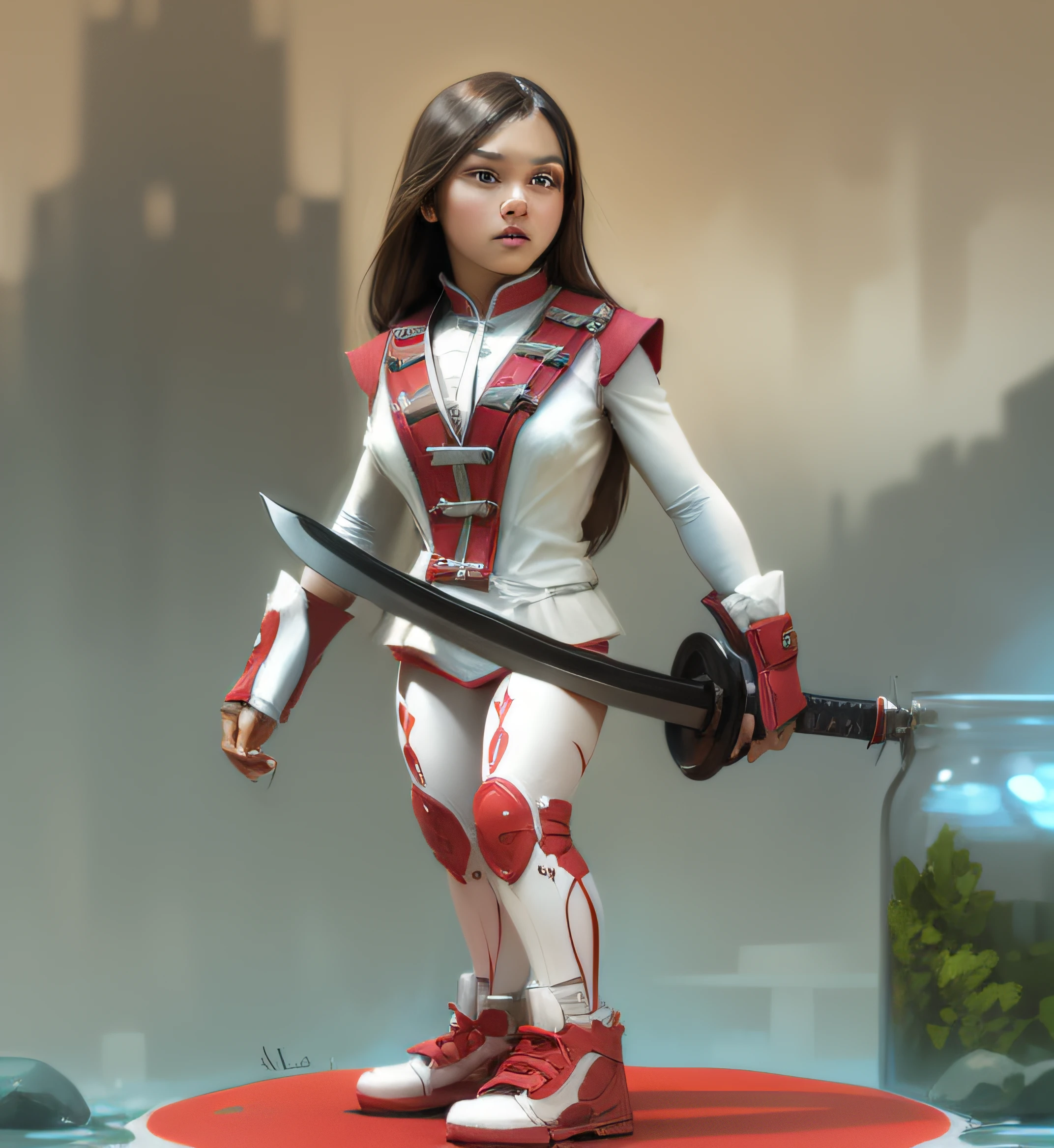 1girl, corpo adolescente, 18 anos, linda, katana in the hands. --auto