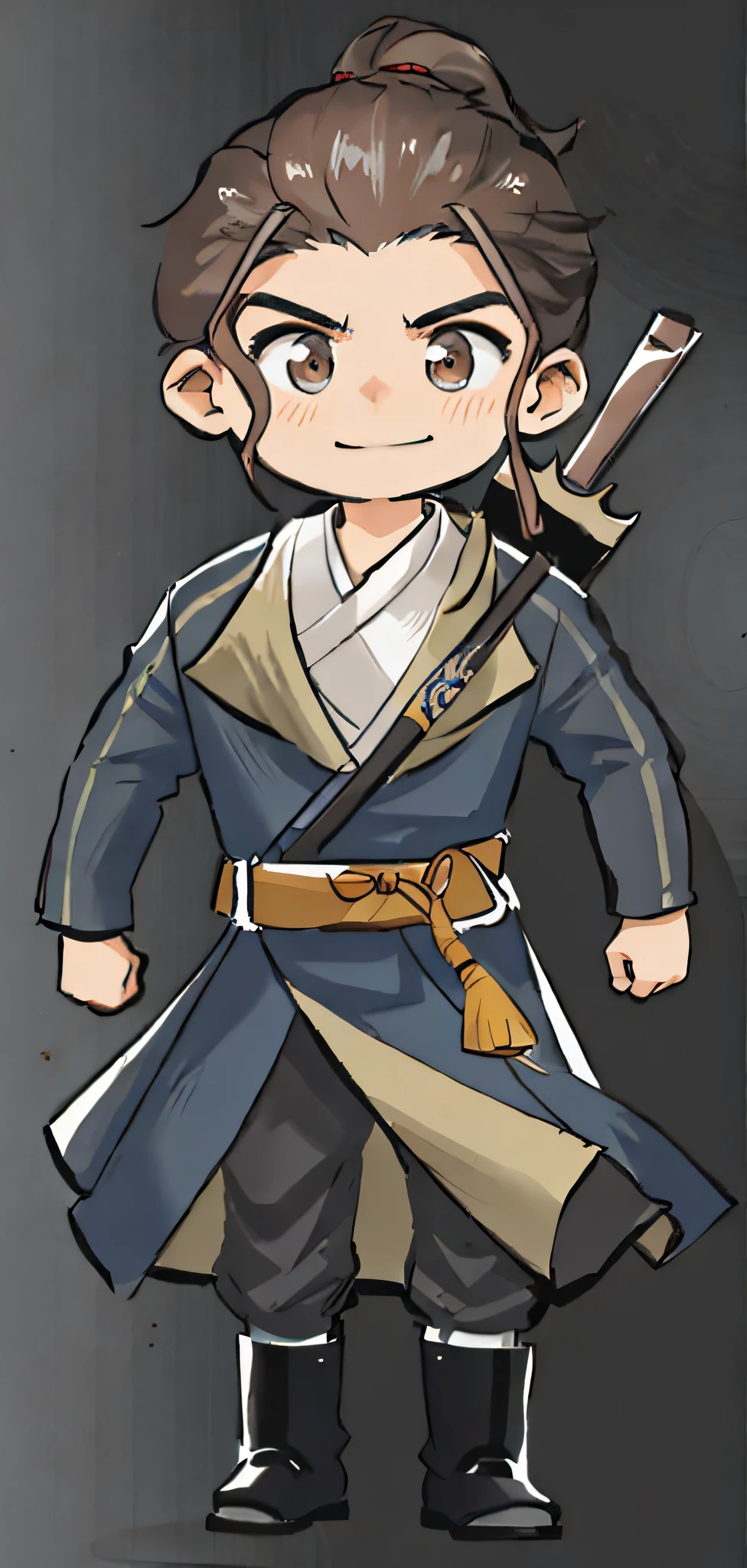 Game characters,The art of fighting,Ancient Chinese warriors,Carrying a retracted umbrella。