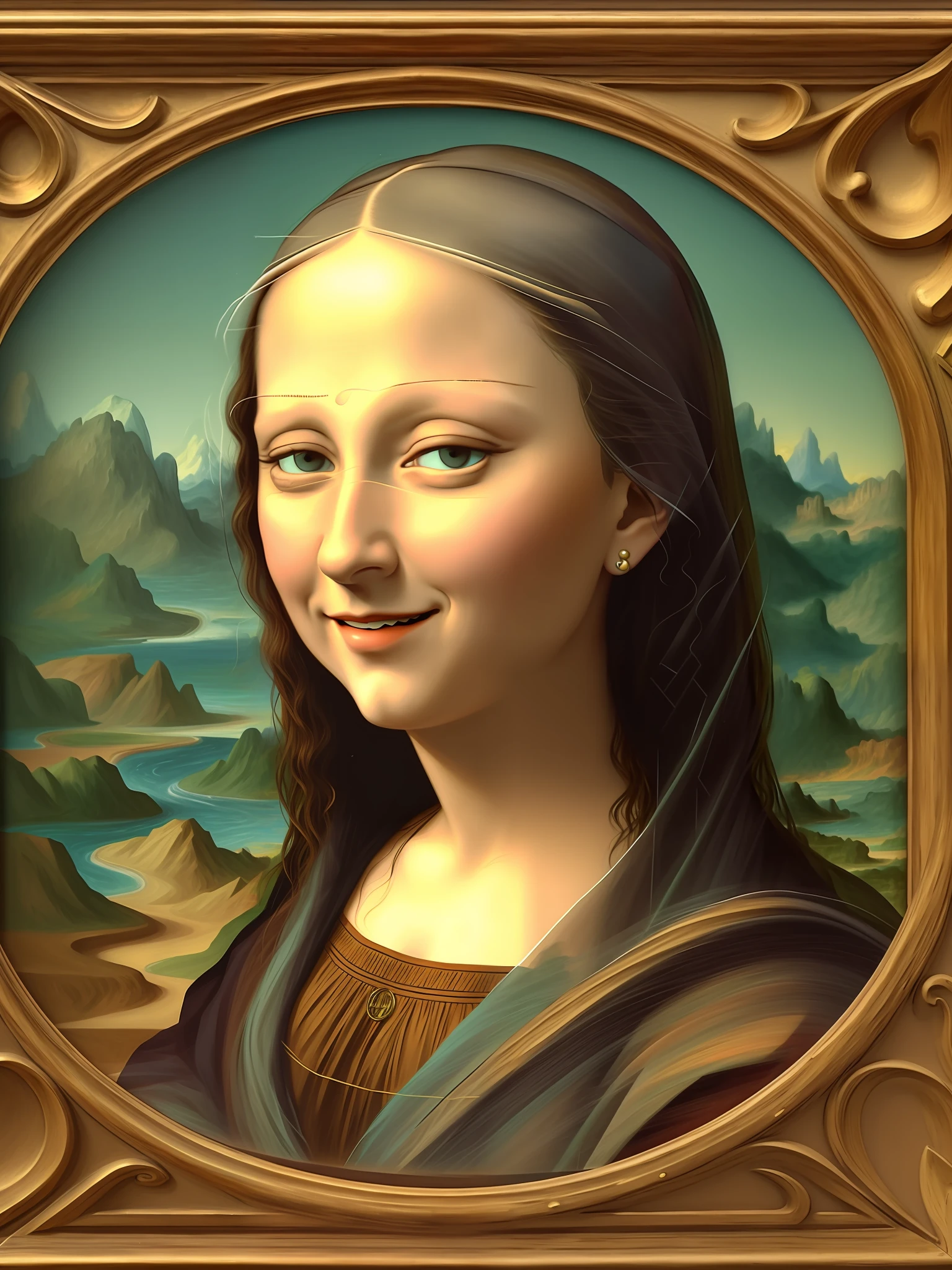 Mona Lisa's very happy laughter