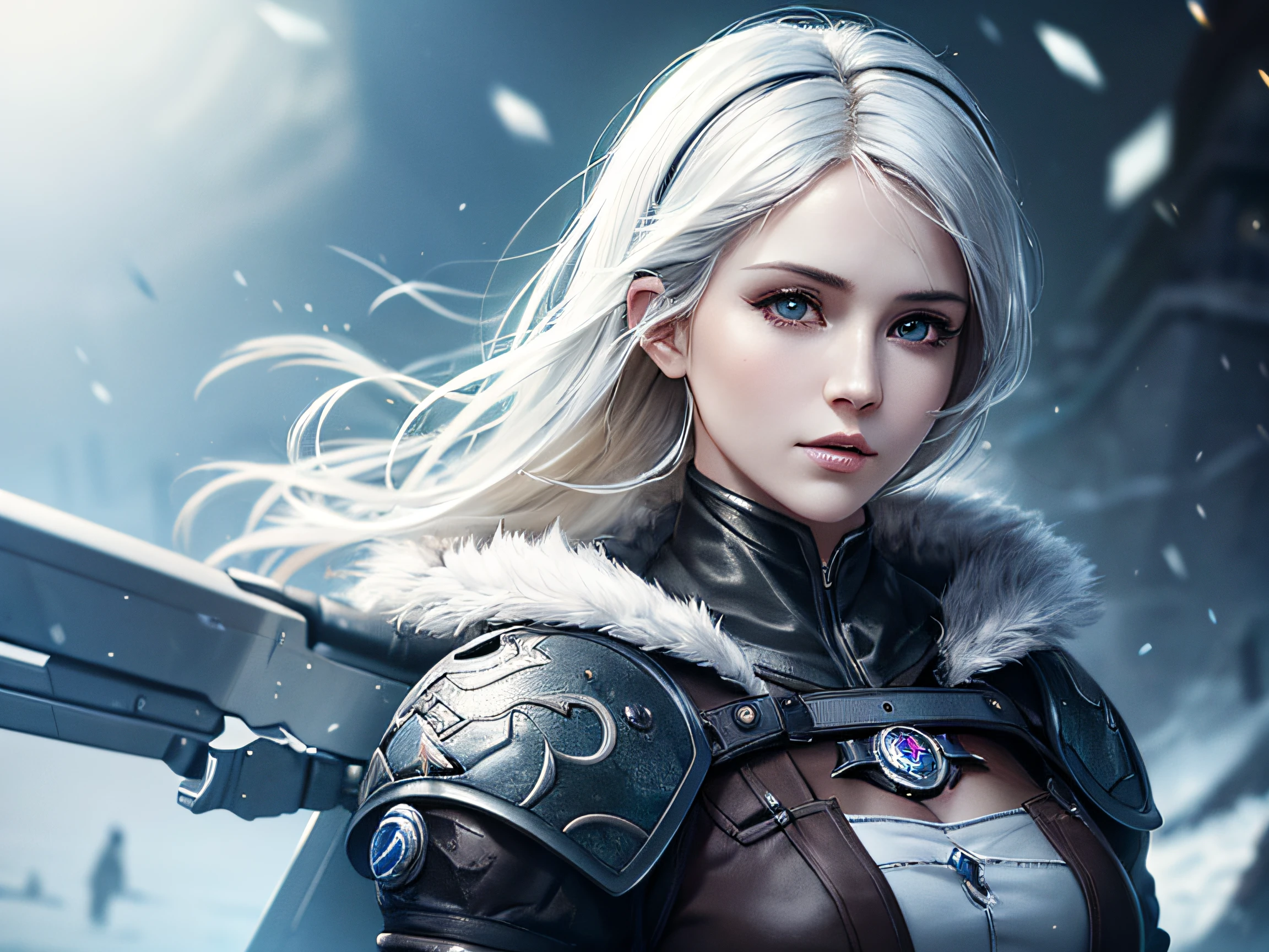 Cirilla Fiona Elen Riannon, Full body shot, Highest image quality,Outstanding details,超高分辨率,(Fidelity:1.4),The best illustration,Favor the details,Close-up work is not safe, 《Overwatch 2》Medium realism《pitying》Whole body properties, He has a delicate and beautiful face, cyber punk perssonage,Futuristic,mechanically aesthetic, Ultra-fine shooting
