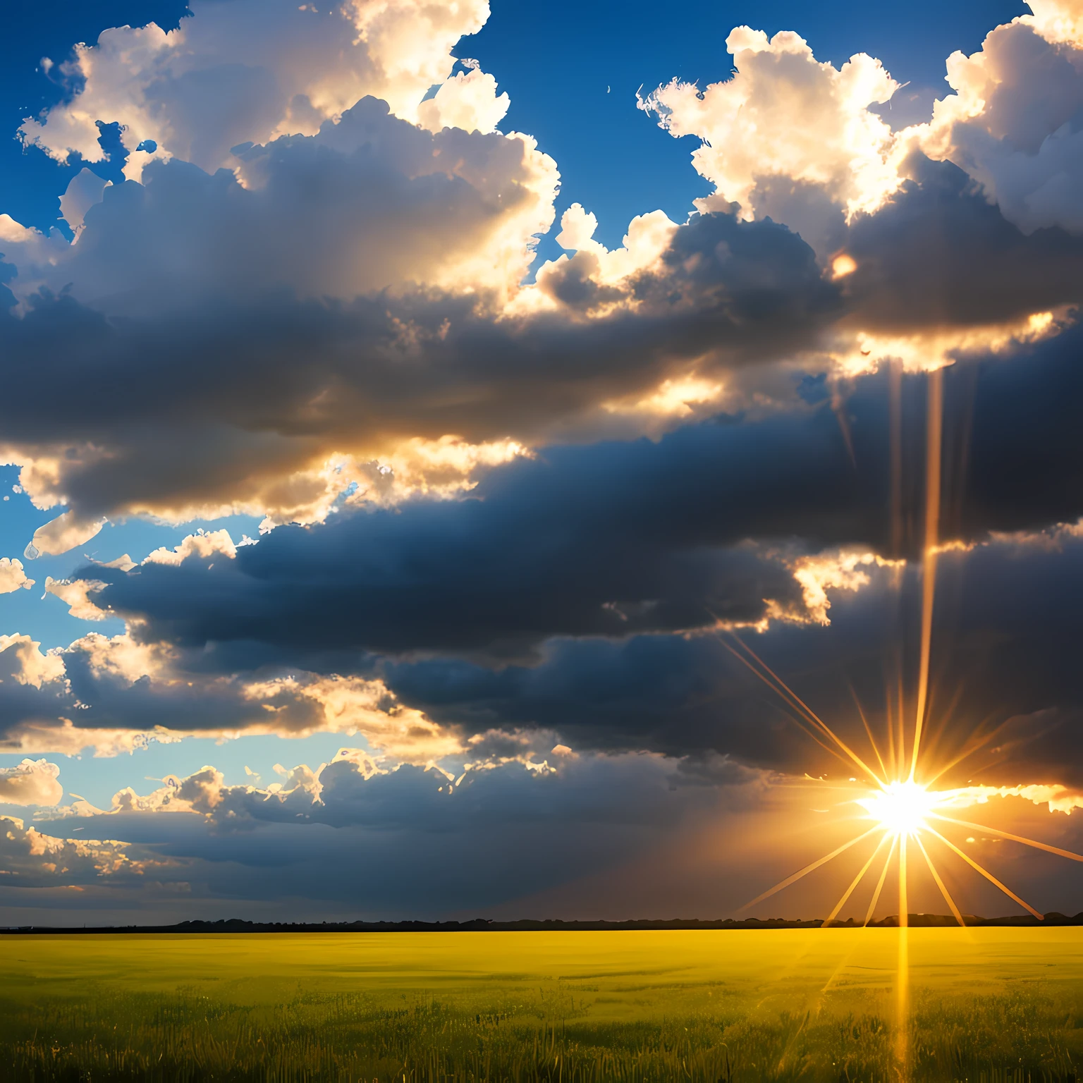 sun shining through clouds，freeway，Lane lines