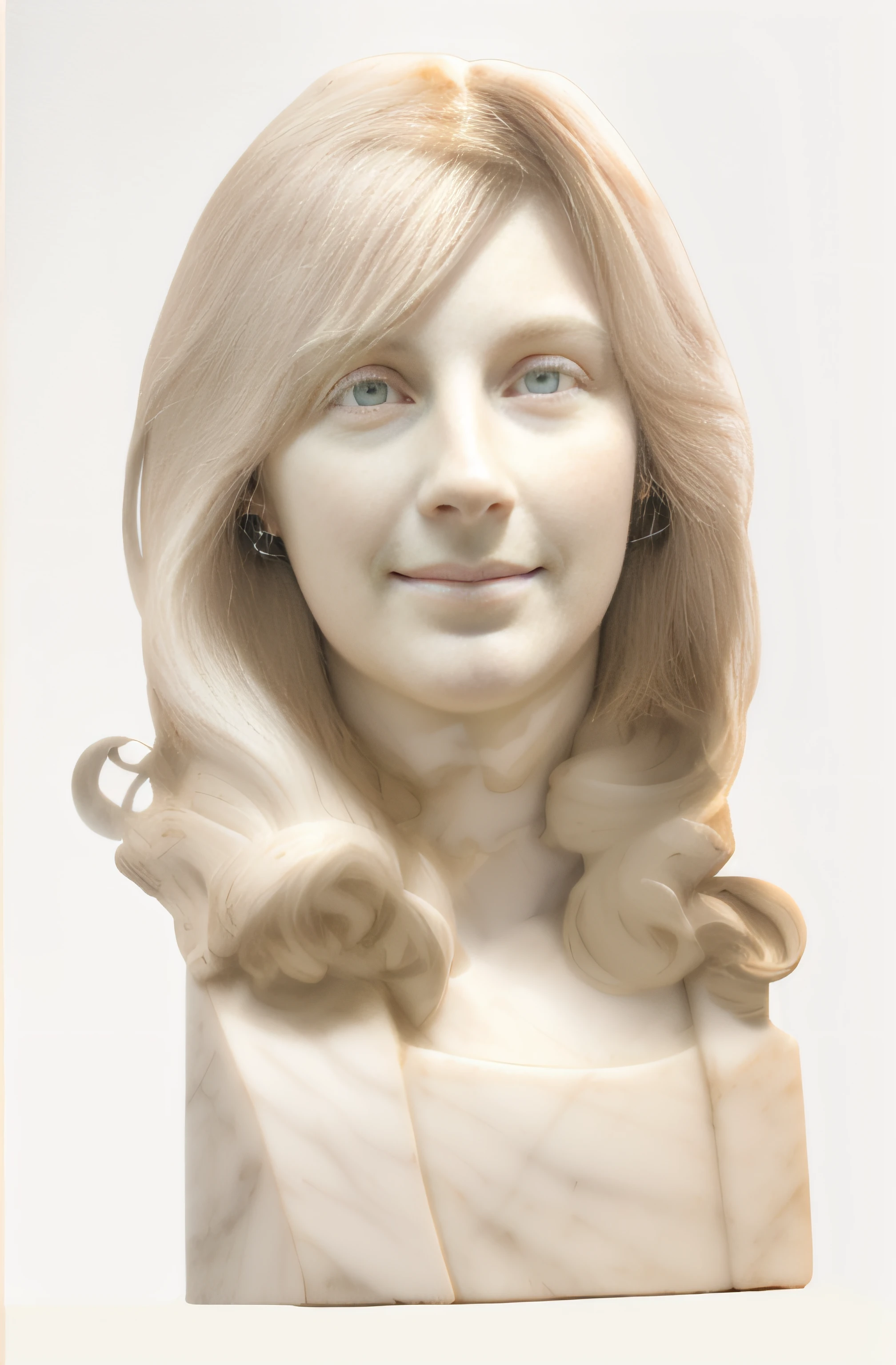 Busto arafed blanco de 1 mujer de cabello blanco, Classical antiquities, white marble bust, solo cabeza y busto, bustos blancos con un hermoso cuello, busto de retrato, Classical sculpture, Classical marble sculpture, retrato de busto, Large bust, (((White Greek marble statue))), Tiro de busto, ((fotorrealista)) realista, luz proveniente de arriba, yeso, Foto de estudio.