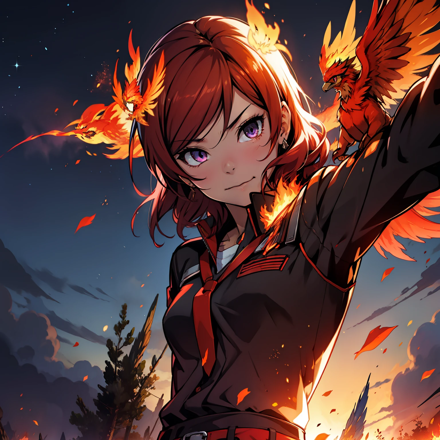 Nishikino Maki burning like a Phoenix