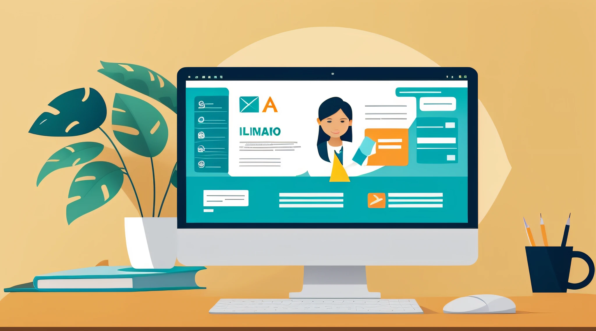 Crie uma linda imagem relacionada a freelancer profissional