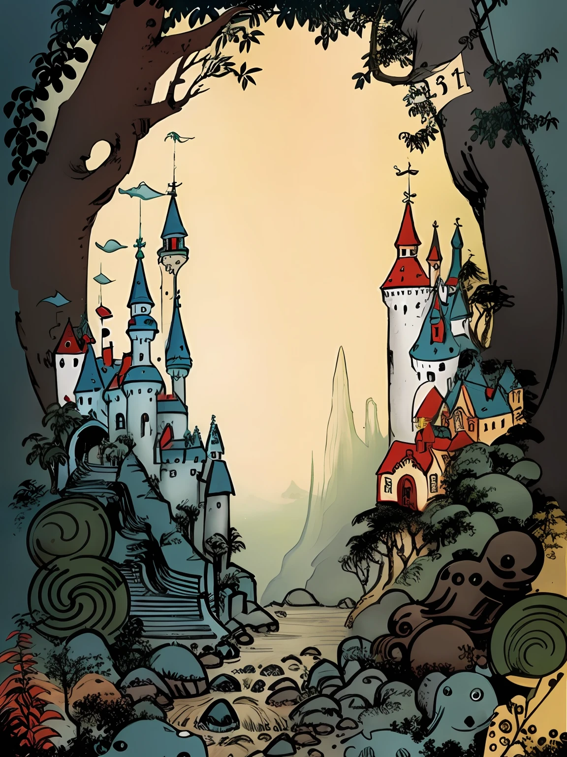 Cute award statuette, conto de fadas, vetor, storybook illustration art, hiper detalhes, Fairytale aesthetics, foco nítido, Denoise, 8k, estilo de arte de desenho bonito, Arte Digital