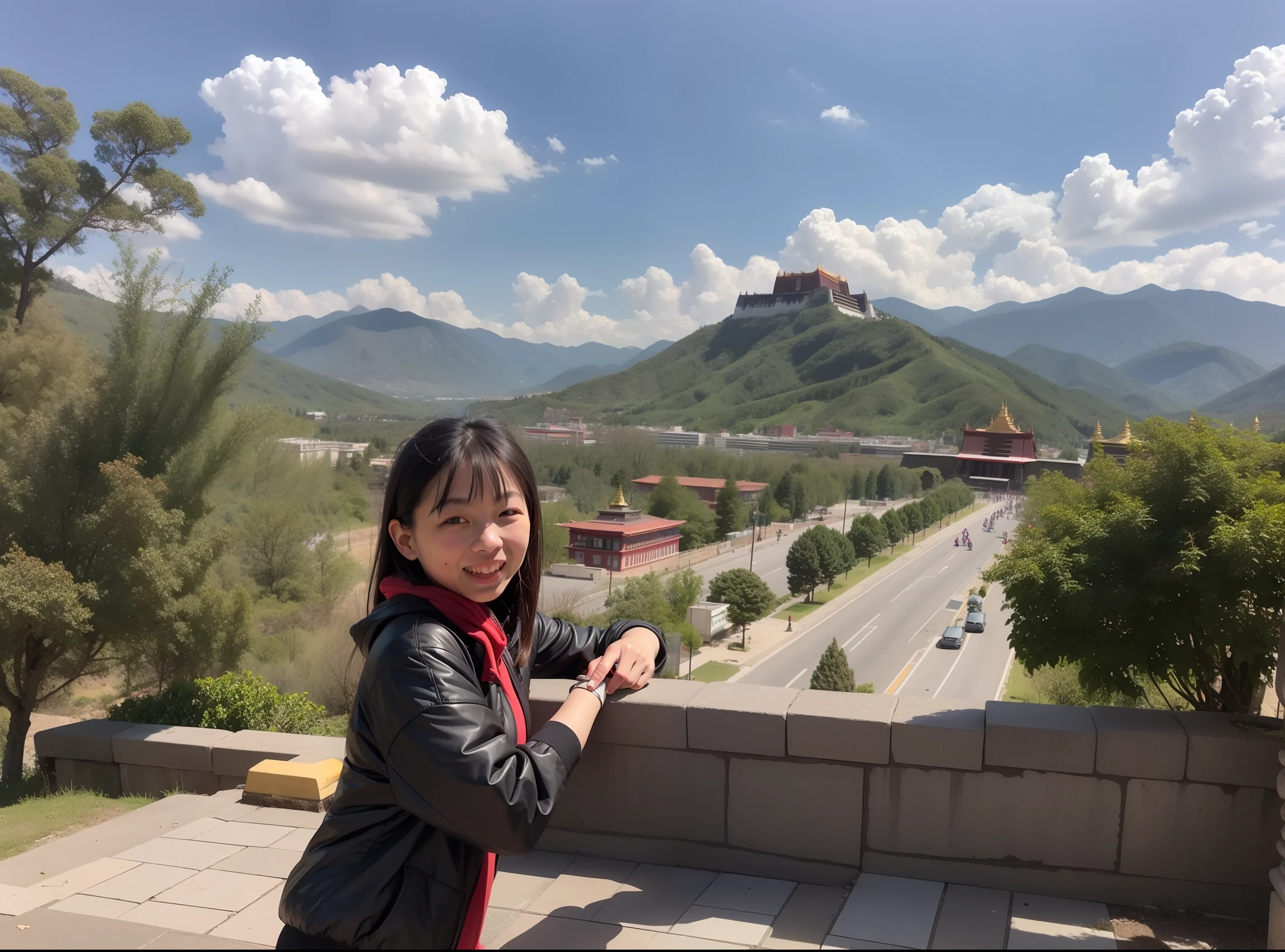 Make a picture I took in front of the Potala Palace