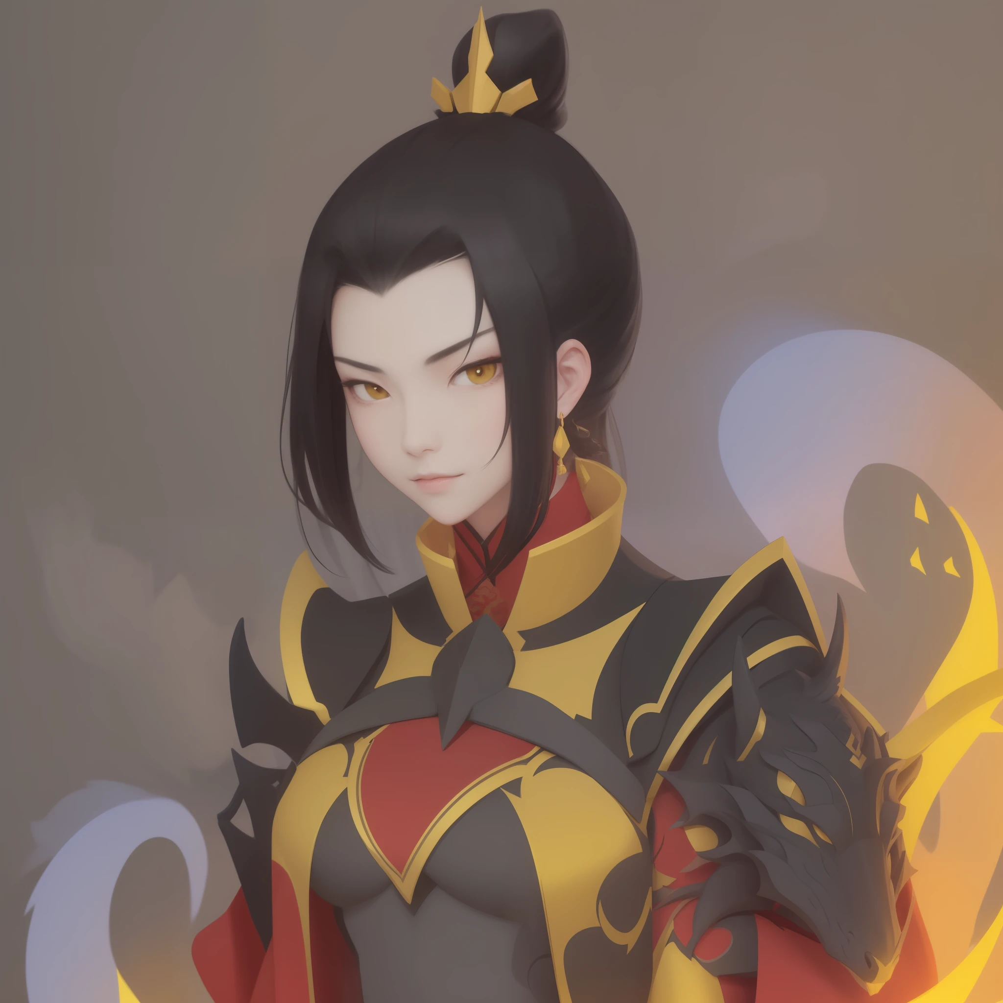 a close up of a person with a dragon on a background, inspired by Park Hua, heise jinyao, inspired by Ju Lian, bian lian, nezha, inspired by Li Mei-shu, by Yang J, Inspired by Huang Shen, zhongli from genshin impact, Keqing from Genshin Impact, G Liulian art style