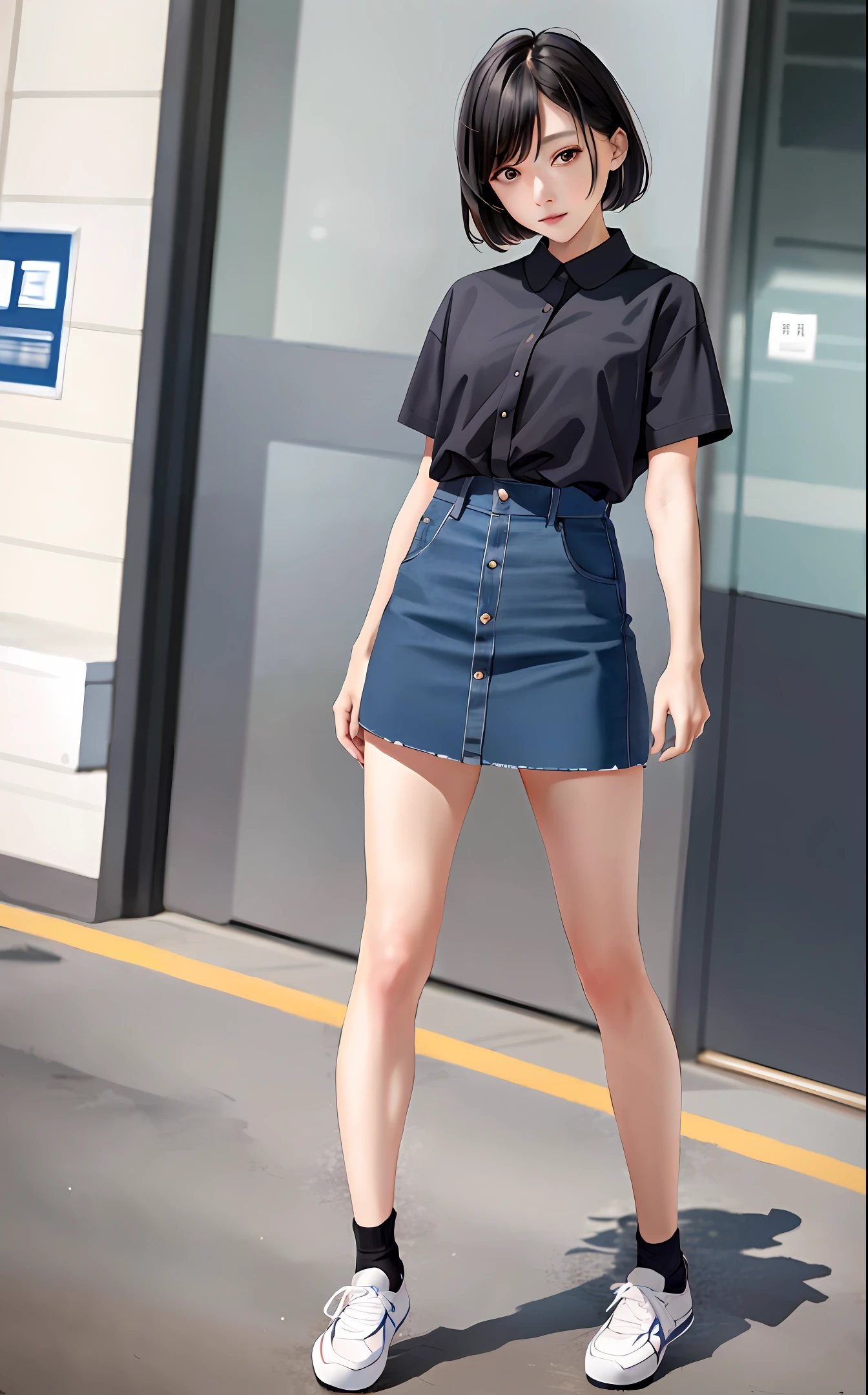 Zhao Jinmai,short skirt