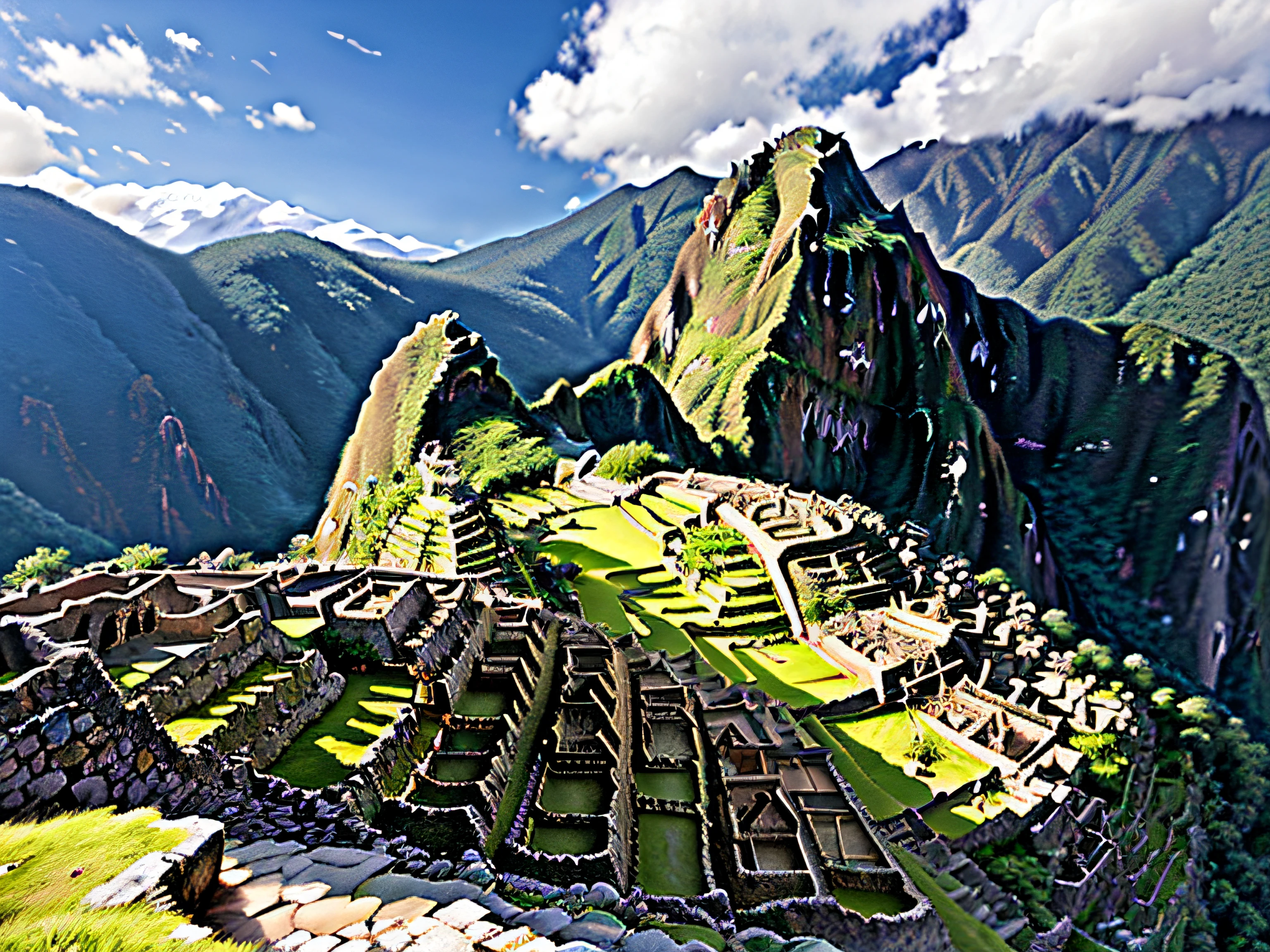 Vista Arafed de las ruinas de Machu Picchuchu, The Aúntanch in the background, Machu Picchu, Yet, Peru, Estilo Inca, Soft-themed Inca, viajar, Peruvian Appearance, Quechua!, Neo - Arquitectura Andina, Arquitectura neoandina, Shutterstock, stunningly rapturously gorgeous, beautiful high resolution