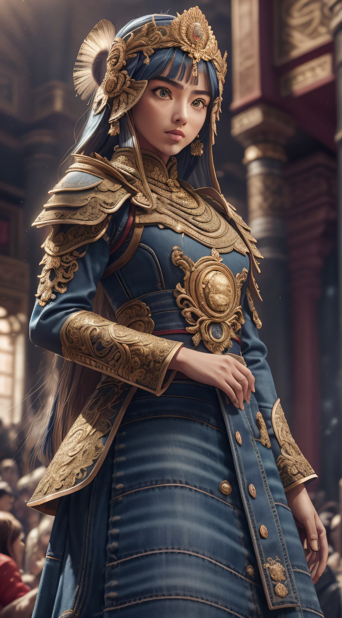 ((ultra-wide lens, denim lens, deep focus, eye level)), realism, , edge light, edge lighting, edge light, natural light, sunlight, volumetric lighting, volumetric light, volumetric light, ((high quality: 1.2, masterpiece: 1.2)), absurdity, high resolution, (8k resolution), 8k, 8kres, 8k resolution, high detail, detail and intricacies, intricate details, high intricate details, absurd number of details, ((looking at the audience)), detailed face, 1 girl, solo, fahi girl, mature girl, cute, sweet, one girl wearing kebaya, purple kebaya, red lips, medium breasts, --auto