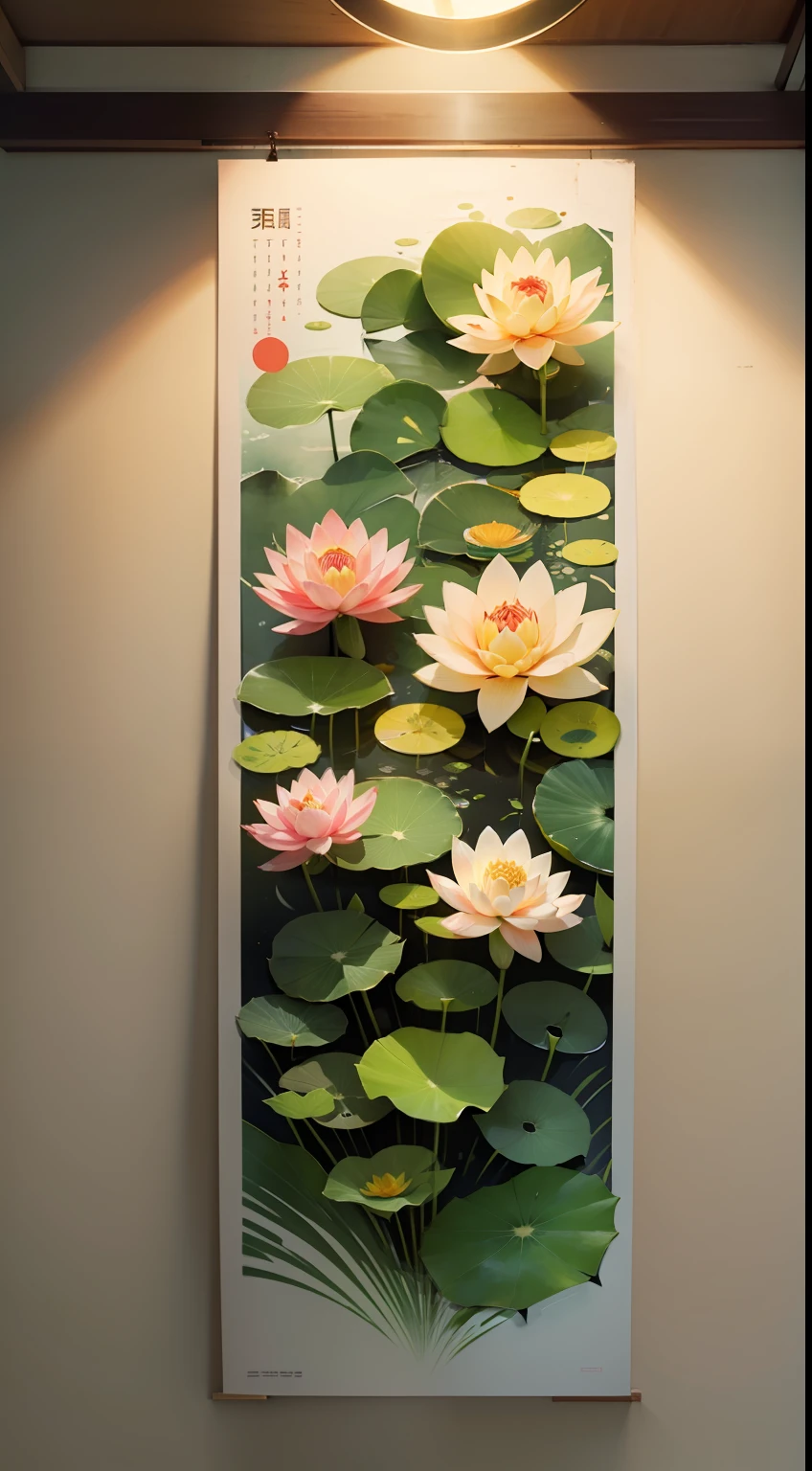 poster for,Chinese solar terms,Medium volts,water melon,Lotus leaf,the watercolor style --auto
