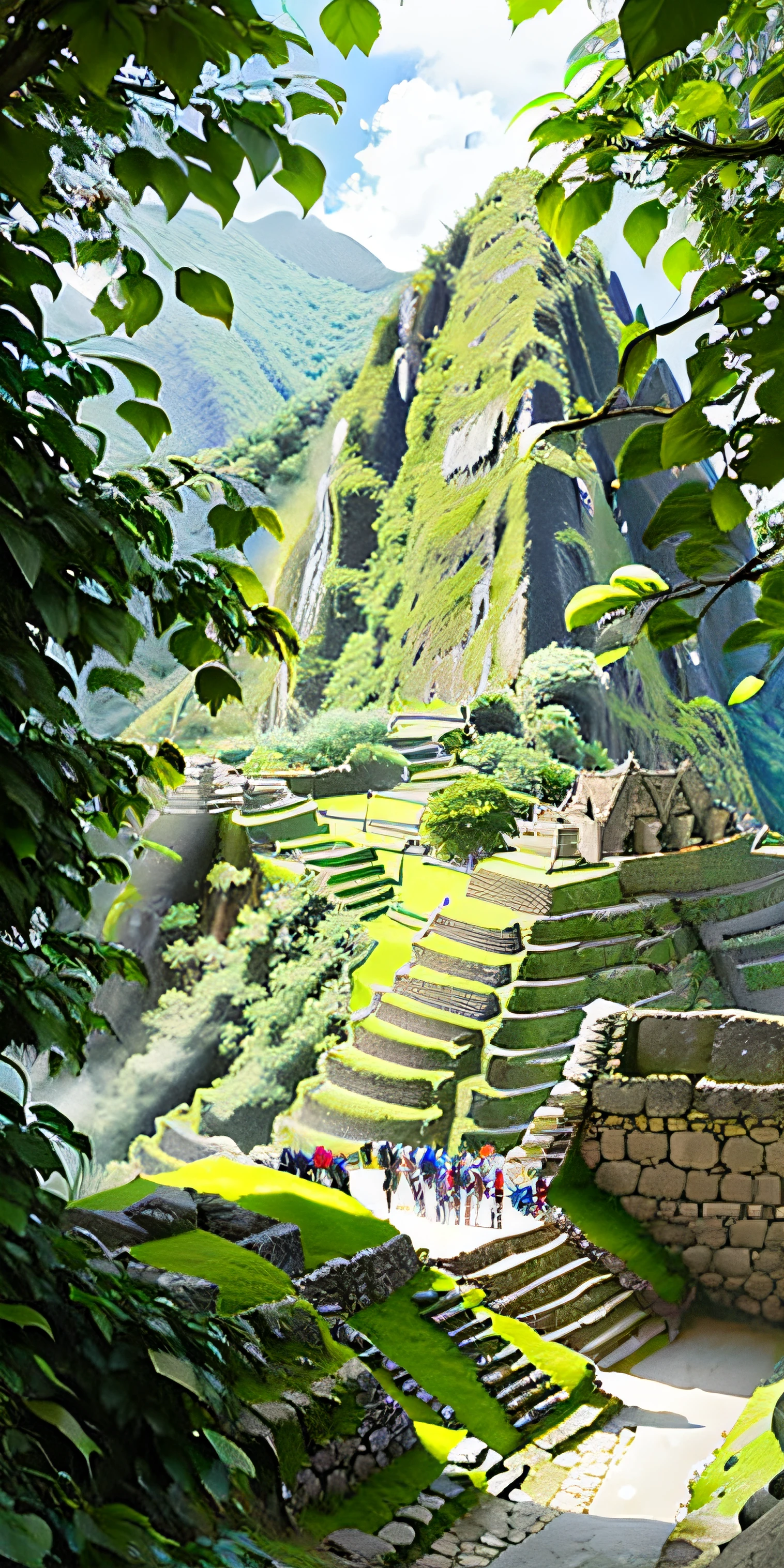 machu picchu visto desde la jungla  por un turista