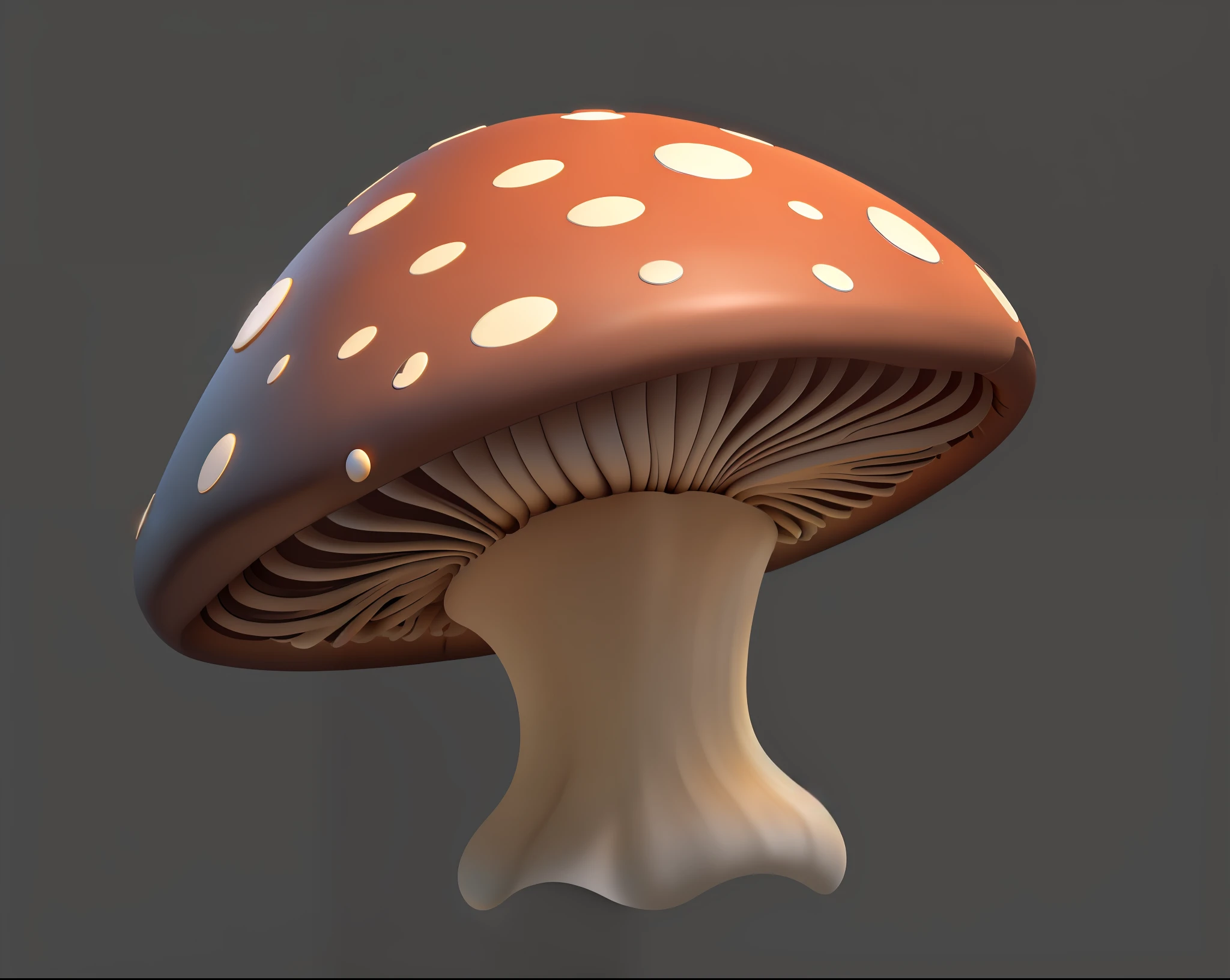 Close-up of mushrooms,There is a face on it, dark mushroom, mushroom, Stylized 3 D, 3 d render stylized, stylized 3d render, stylized as a 3d render, stylized pbr, nuclear mushroom, game assets, mushroom cap, toon render keyshot, Stylized game art, magic mushrooms, stylized character, cel shaded pbr