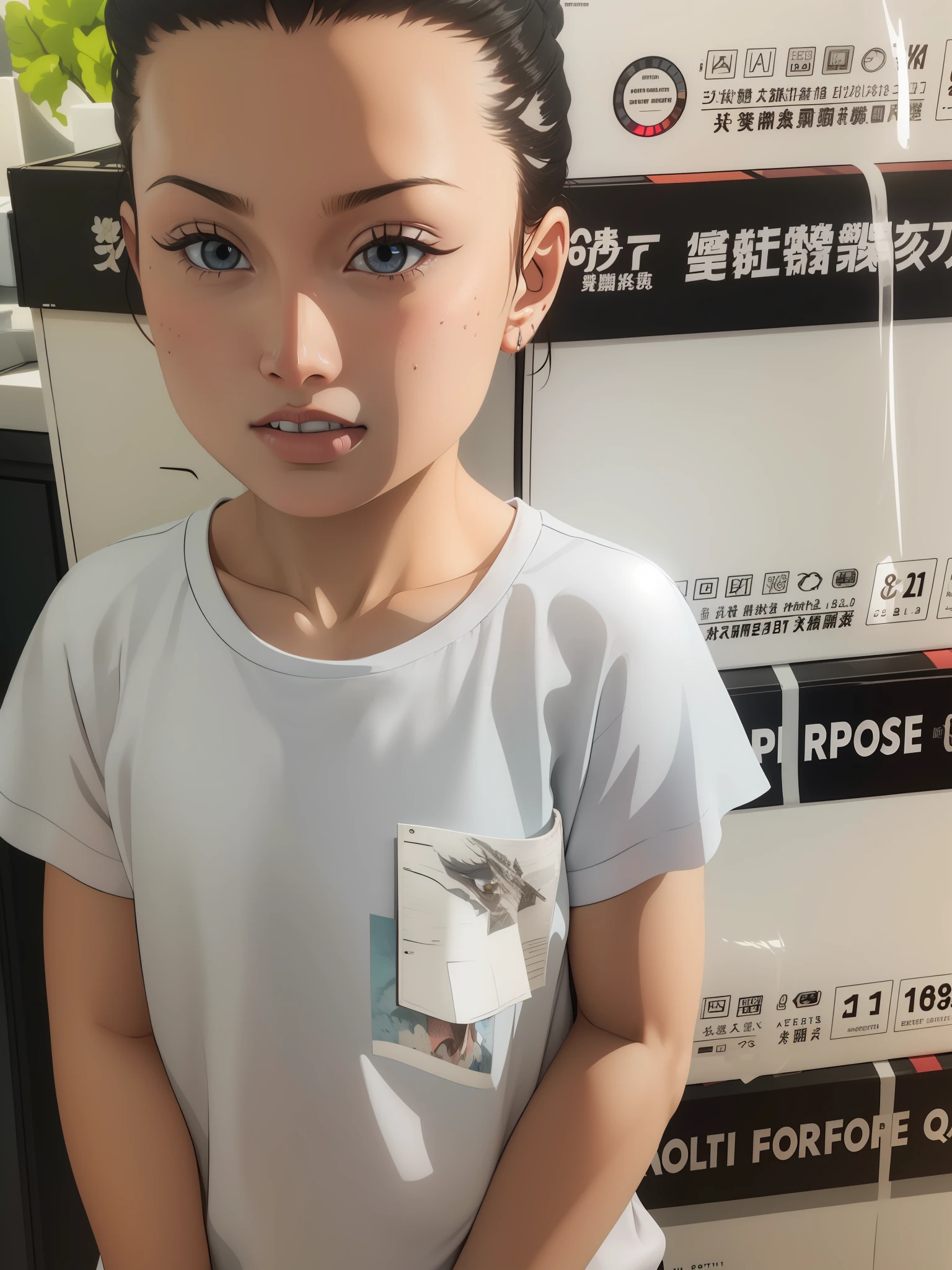 （tmasterpiece，Best quality at best，Beautiful quality，Photorealsitic，looking at viewert，Detailed lighting，Extremely detailed skin，Extremely detailed hair，Extremely detailed teeth，shadowing，8K：1.2