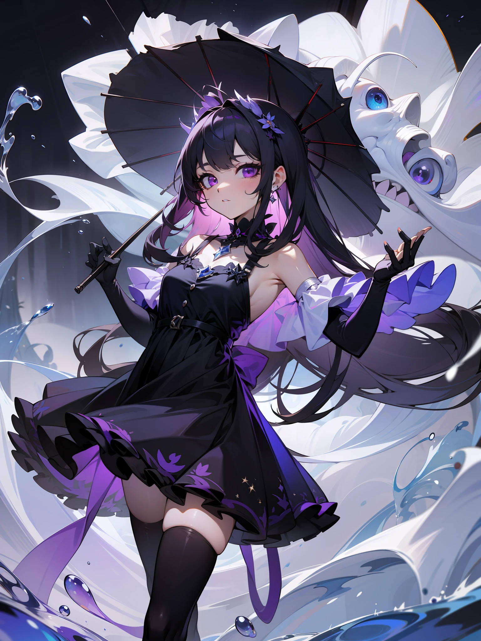 ultra-detailliert, 4K、a purple eye