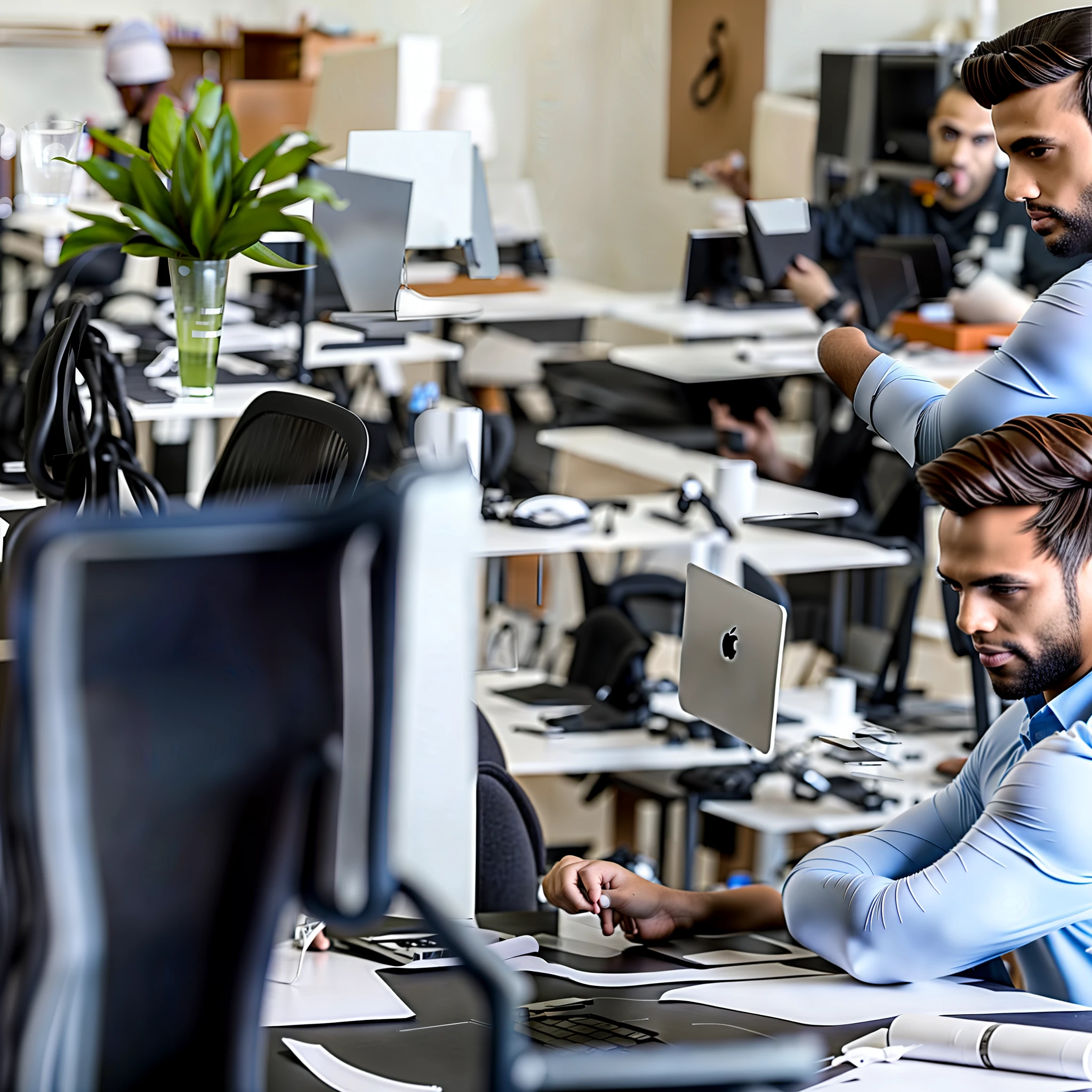 Homem real, Working in an office, imagem com qualidade --auto