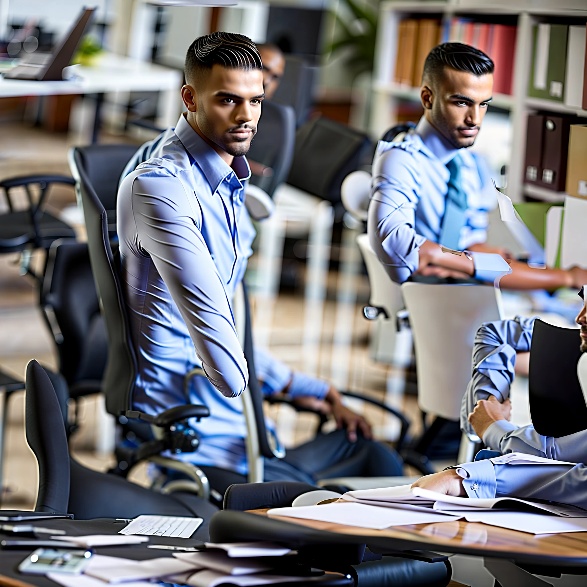 Homem real, Working in an office, imagem com qualidade --auto