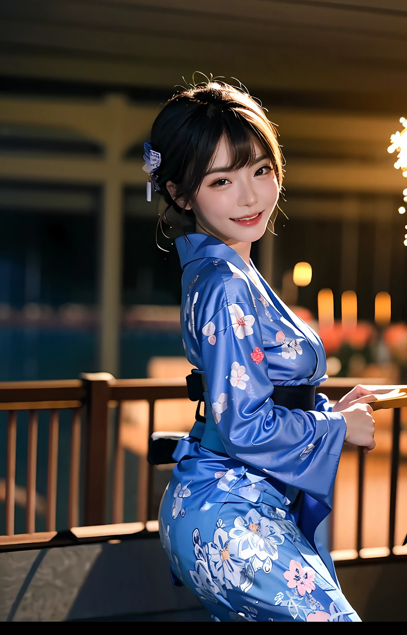 Blue kimono