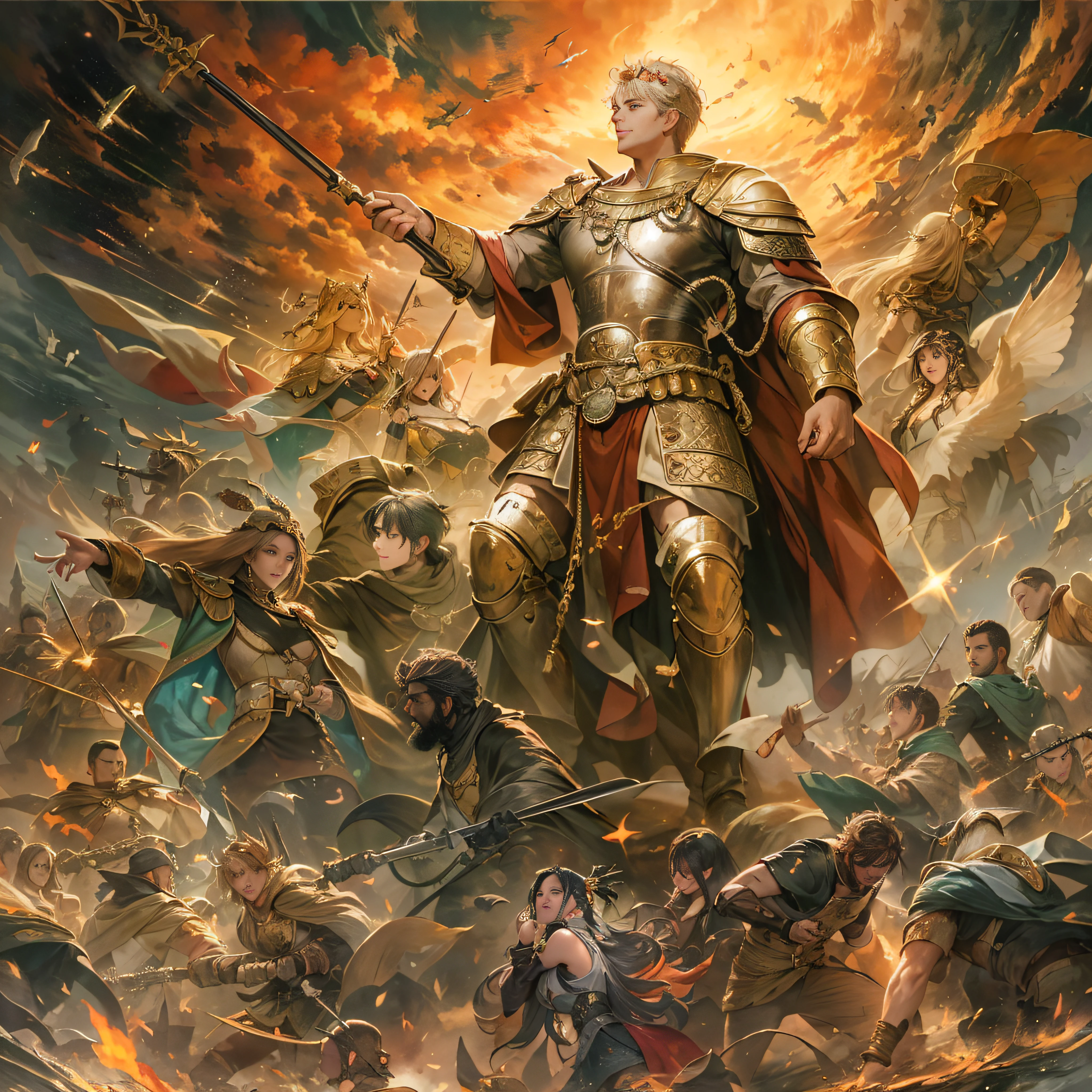 ((top-quality、High fineness、High resolution、masterpiece)))、(((Reincarnation of Constantine the Great)))、Like the Roman Empire of the Ancient Earth、The world view of the space great empire sweeping the galaxies against the backdrop of overwhelming military power, scientific power, material power、Imperial family, the reincarnation of Constantine the Great、Young Military Personnel、Descended on the head star of the oriental space empire Persia、Battle of the Stars、Wu Yong、Wisdom、effort、Study、friendship、victory、yearning、pure love、lovemaking、Pure love with a pretty local girl、throbbing、The sparkle of youth、grow、Growing talent、Efforts to Persist、Friendship with comrades in arms、trickery、Ambitions for grandiose domination、great adventure、Rest between battles、Lion-like eyes、Bright piercing eyes、Smiling mouth、Dangerous attraction、Strong mind and body、strong con、fullness、Military affairs、thick neck、broad shoulder、Vast hot sand desert、Fierce pitched battles、Iridescent evening sky、Fantastical、Hair that flutters in the wind、Romantic、Dramatic、lyrical、heartful、Excite、excitedly、pounding、Anxiety、nostalgia、sentimental、Longing for the future、passion、chill out、