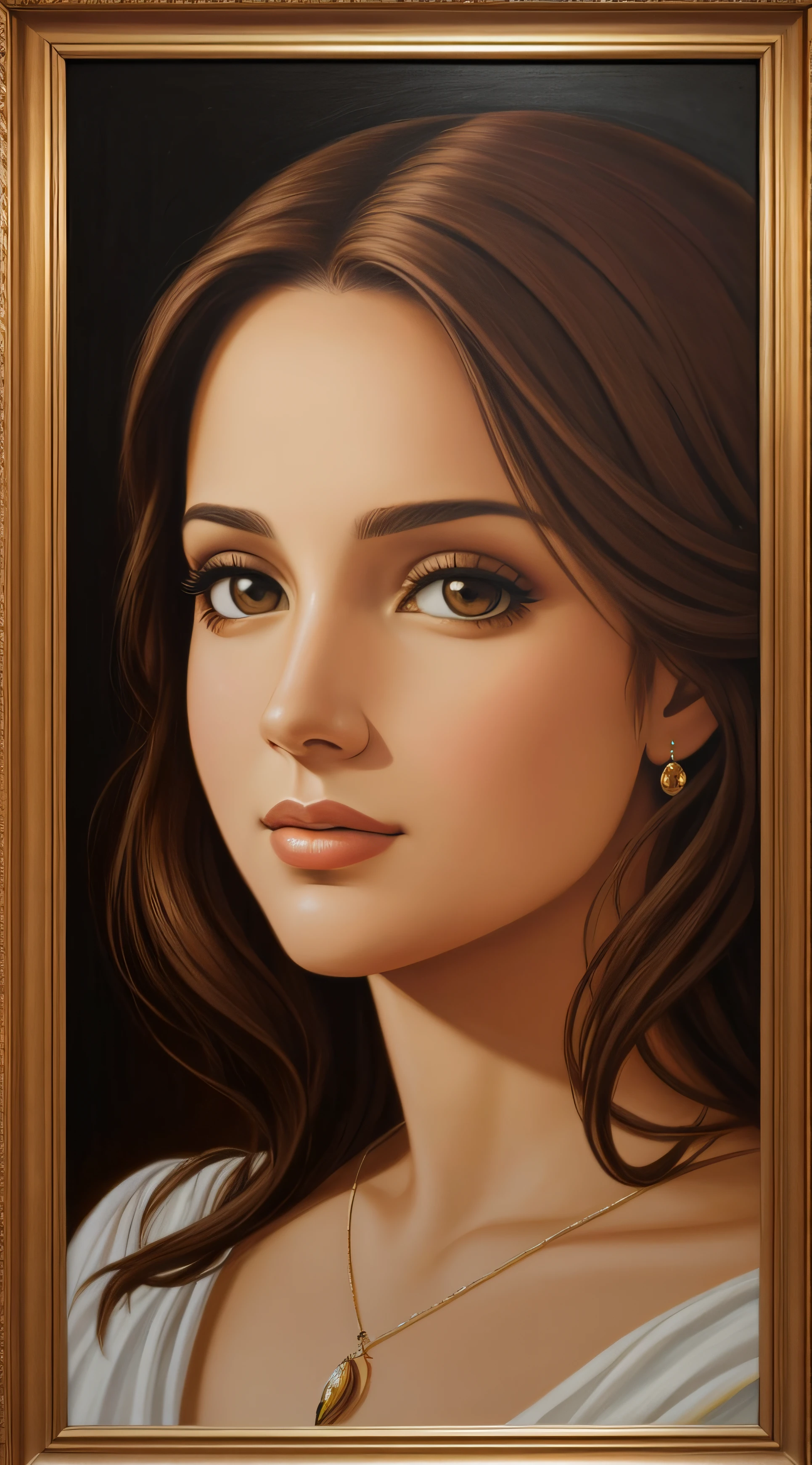 RETRATO DA ATRIZ JENNIFER LOPES, Beautiful, oil on the canvas, Romantismo --self --auto