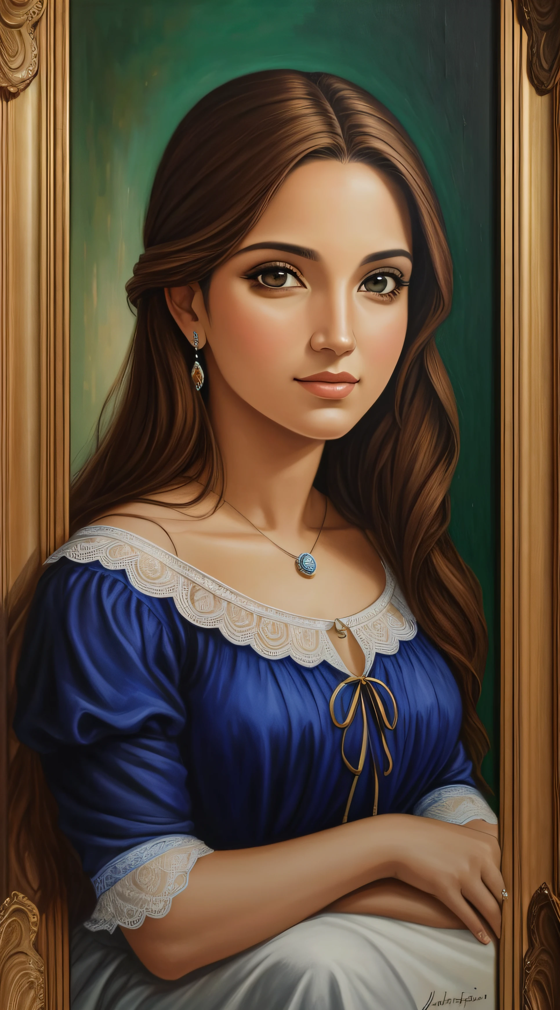 RETRATO DA ATRIZ JENNIFER LOPES, Beautiful, oil on the canvas, Romantismo --self --auto