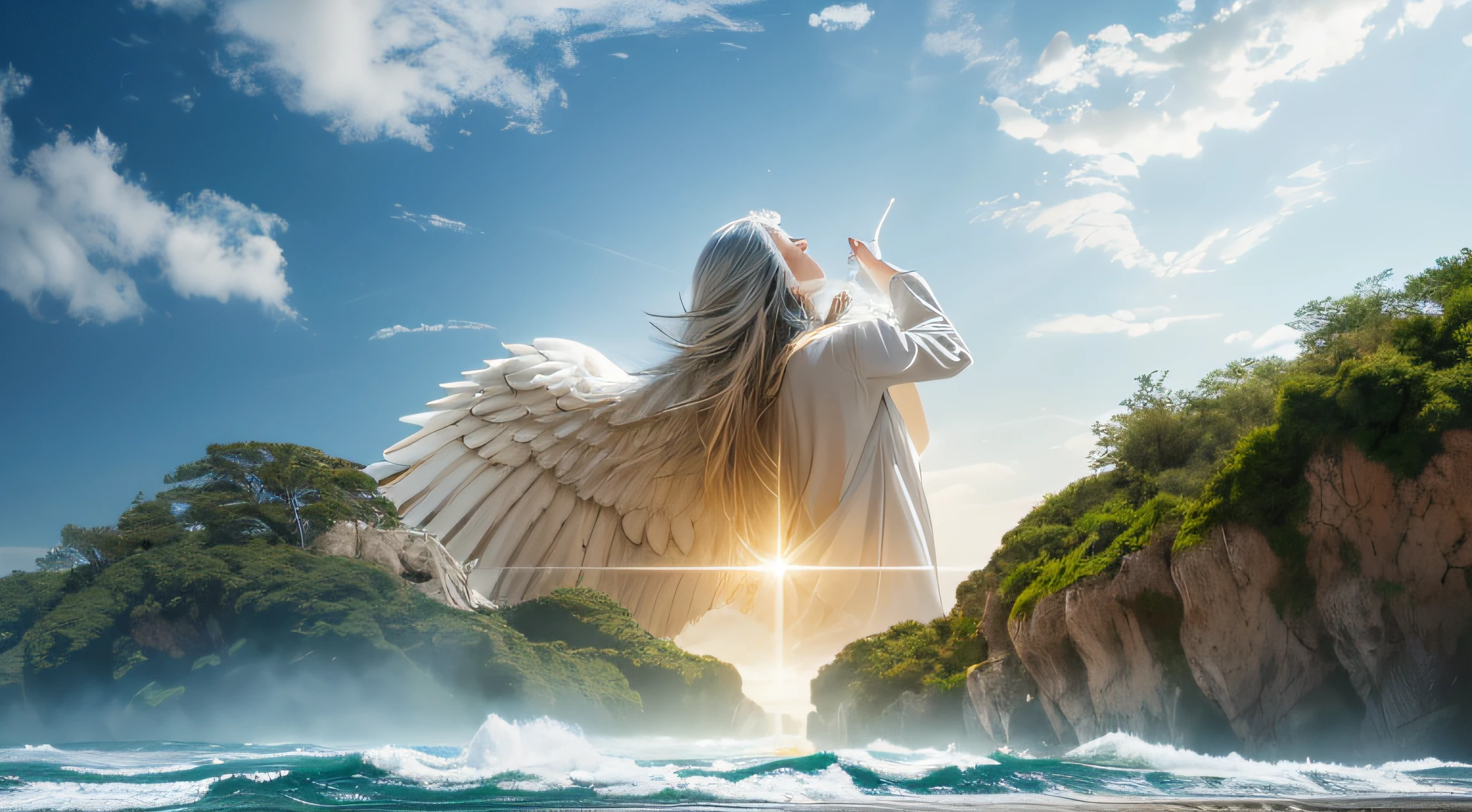 Create an image illustrating the Sixth Day of Creation from Genesis 1:21-31. Portray the moment when God creates the great sea creatures, the diverse marine life, and every living creature that moves in the waters, as well as the winged birds that fill the skies. Show a vibrant and harmonious scene with various species coexisting peacefully, emphasizing the intricate beauty of God's creation.
Include the animals on land, such as livestock, creeping things, and beasts of the earth, each according to its kind. Showcase the richness of biodiversity as the animals roam freely across the fertile land, enjoying the abundant provision of God.
In the center of the image, create a powerful depiction of God forming man and woman in His own image, standing as the pinnacle of His creation. Illustrate them with reverence and dignity, signifying their unique role as stewards over the earth and its creatures.
Use a blend of colors to represent the transition from the light of day to the soft hues of evening, symbolizing the completion of God's work on the sixth day. The image should exude a sense of harmony, joy, and divine approval, capturing the moment when God looks upon all He has made and proclaims it as 'very good. --auto