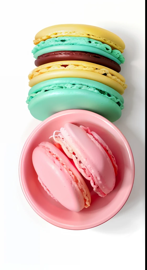 macaron，overhead photography，Place on the dining table （tmasterpiece：1.2） （realisticlying：1.2） （best qualtiy） （detailedskin：1.3） （complexdetails） （8K） （High dynamic specific gravity） （cinmatic lighting） （sharp fokus）