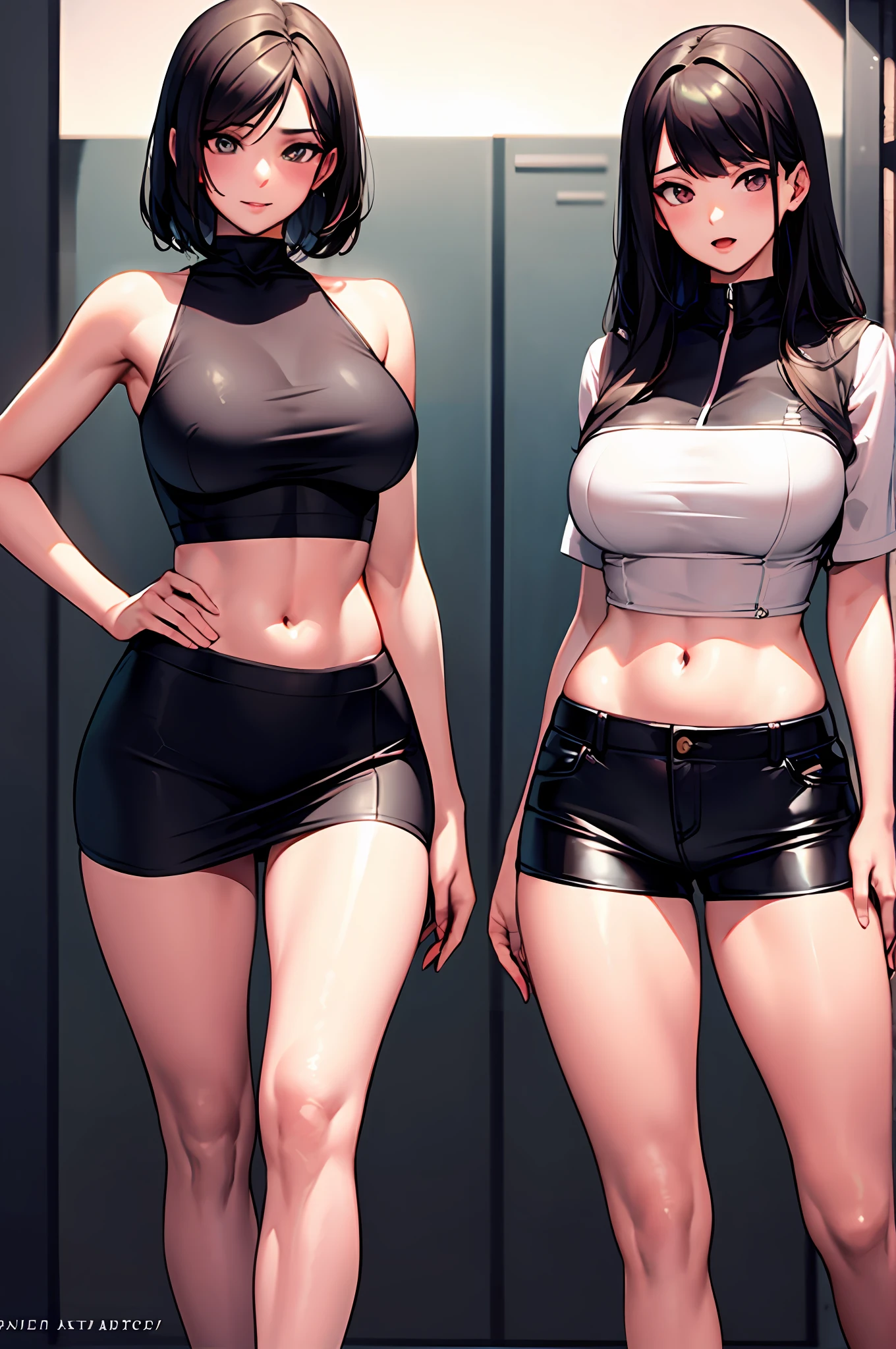 schoolgirls，Tall guy，long leges，Thin waist，Crop topping，Harnes，Real Human，perfectwaisttohipratio