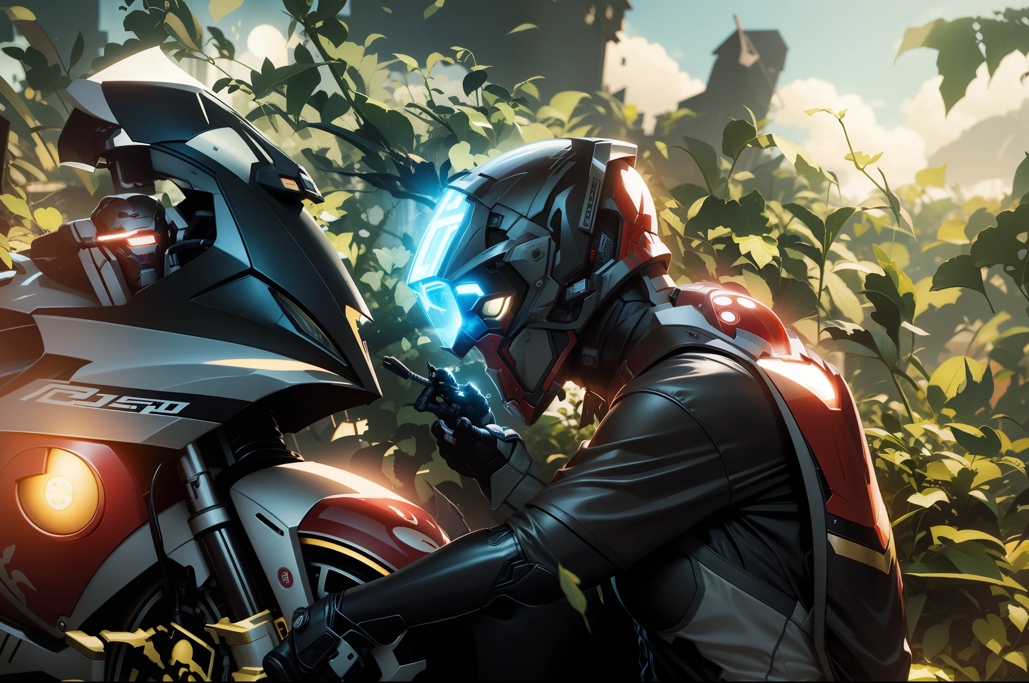 Batman , iron man , yamahar1 , cyberpunk