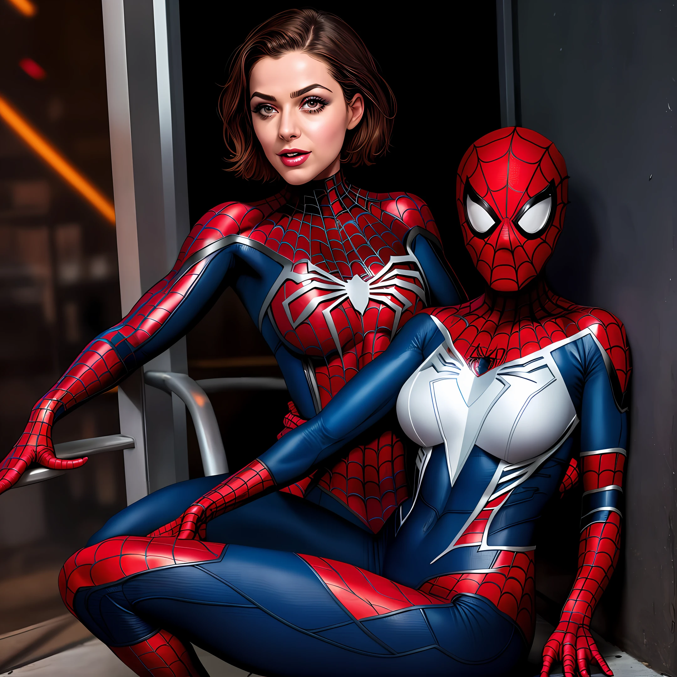 Busty female Spider-Man